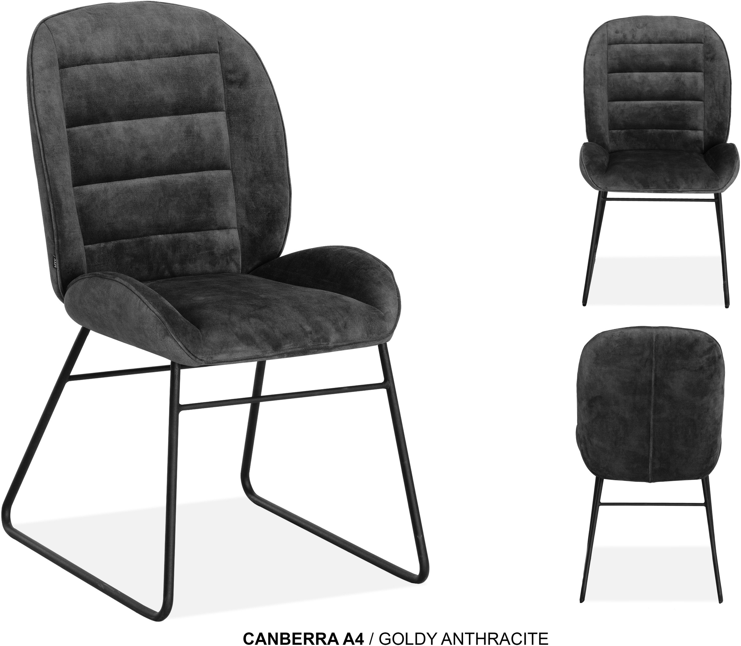 Thumbnail - OMG Design Esszimmerstuhl "Canberra" (Set) 1 Stk.Esszimmerstuhl, pflegeleichter Samtvelour Bezug