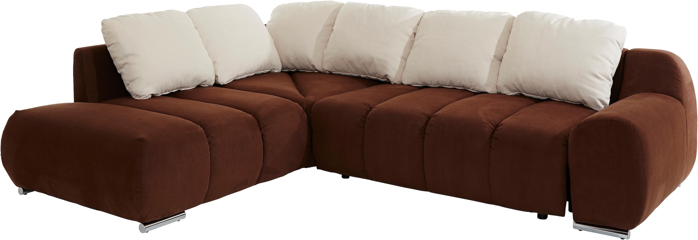 INOSIGN Ecksofa »Bono L-Form«, mit Ottomane, wahlweise mit Bettfunktion