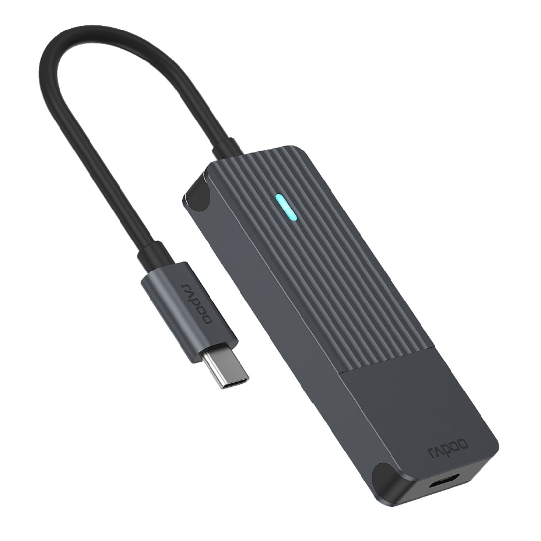 Rapoo USB-Adapter »UCH-4003 USB-C Hub, USB-C auf USB-A und USB-C, Grau« USB-C zu USB 3.2 Gen 1 Type A | USB-C 17 cm
