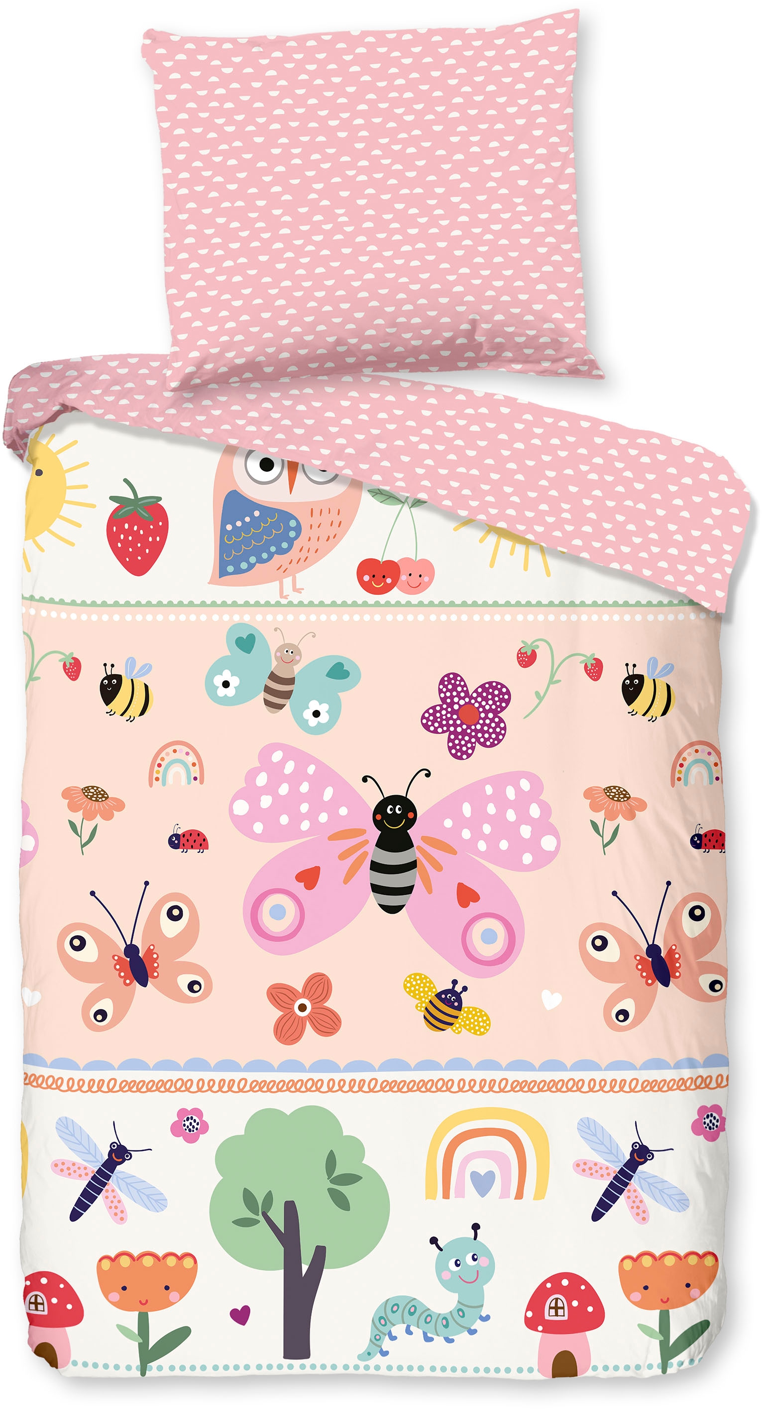 good morning Babybettwäsche »Rinke« 2 Baumwolle, Renforcé, Wendeoptik, Kind, Baby, Mädchen