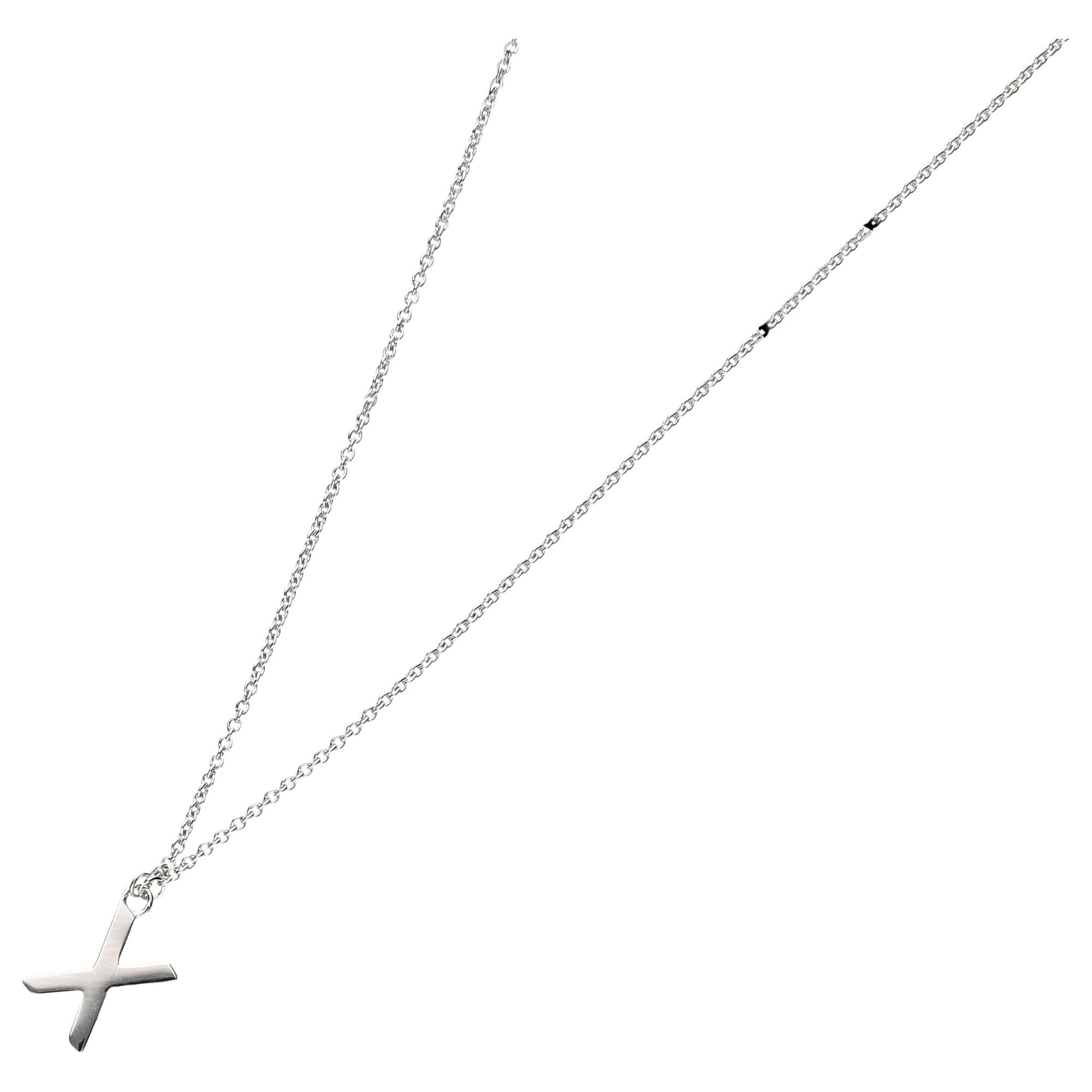 Collier »Buchstabe X, Silber 925«