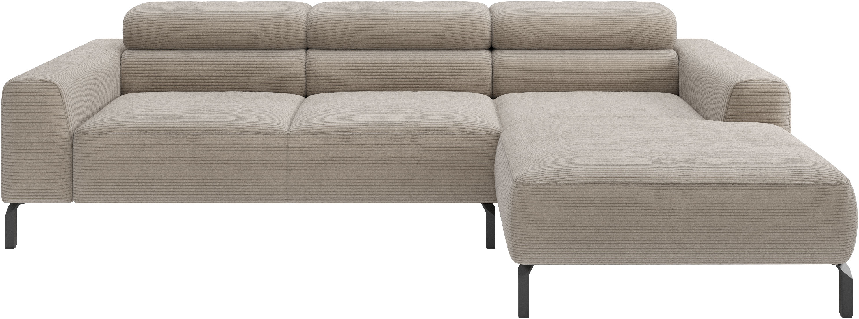 Home affaire Ecksofa "Ecksofa, L-Form, incl. Kopfteilverstellung, Breite 258 cm" wahlweise elektrische Sitztiefenverstellung