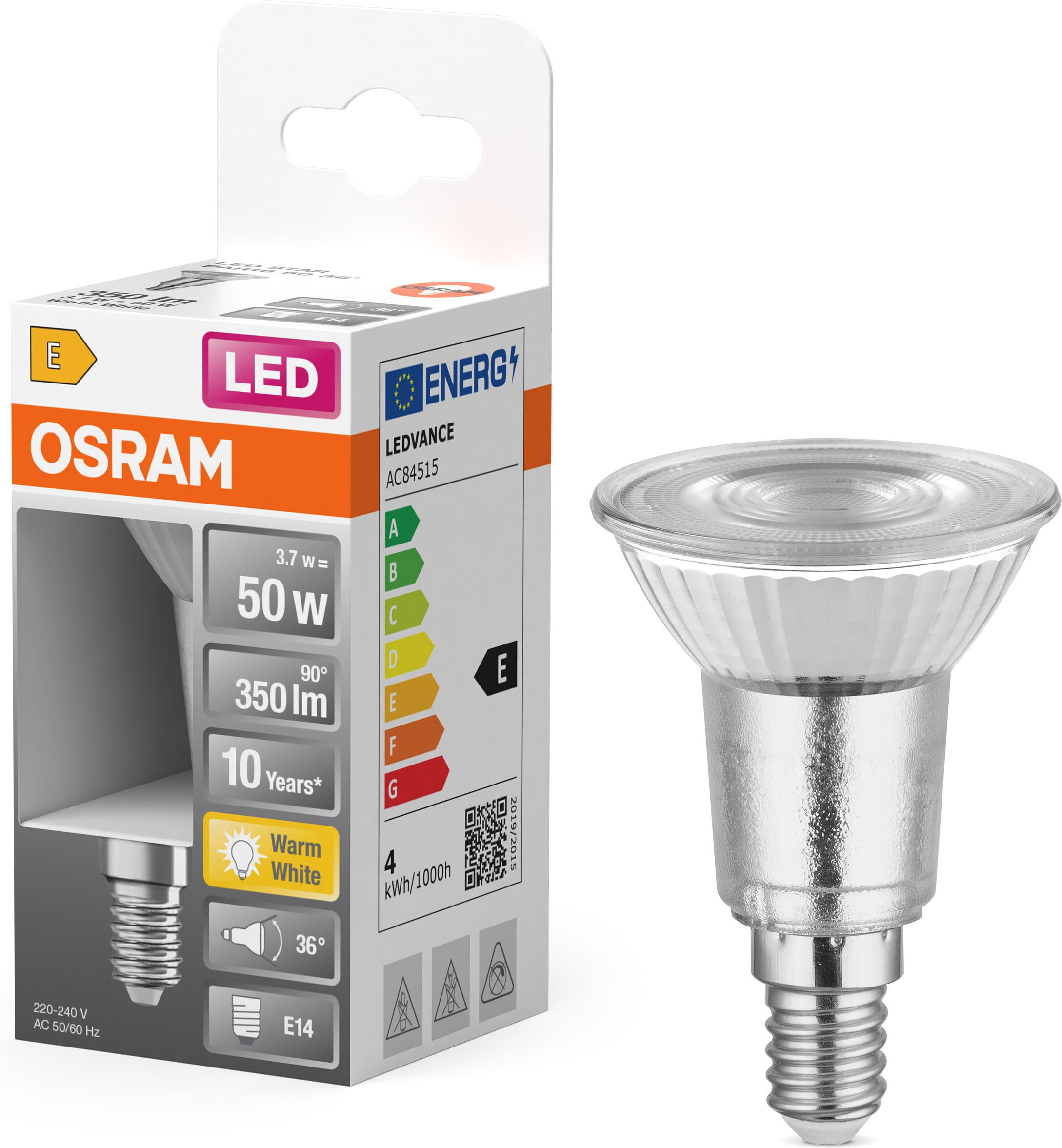 OSRAM LED-Leuchtmittel "LED STAR PAR16 in PAR16-Form", L:7,1cm Ø:5cm, transparent, Leuchtmittel