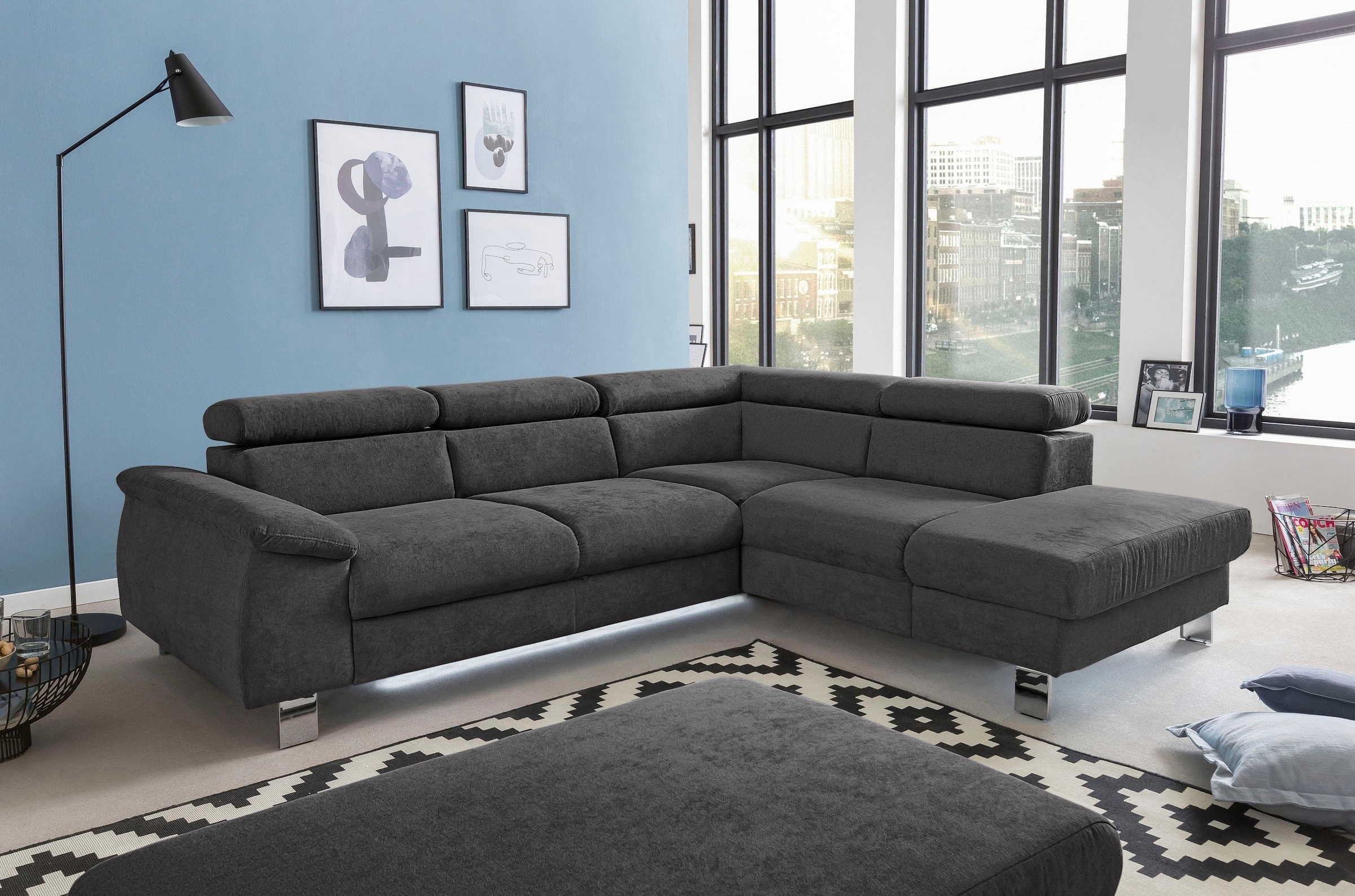 COTTA Polstergarnitur "Komaris L-Form", (Set), Set bestehend aus: Ecksofa m günstig online kaufen