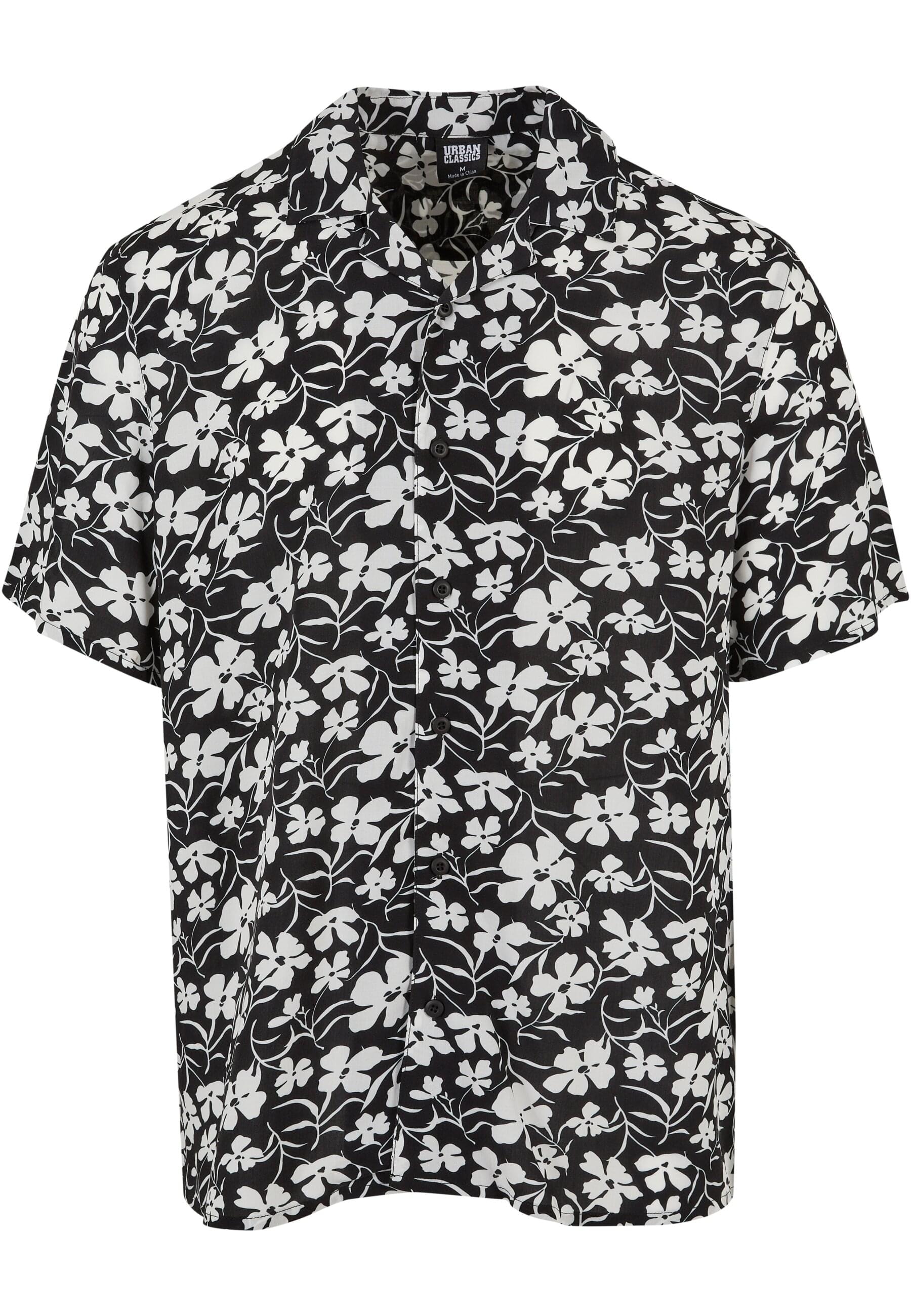 URBAN CLASSICS Kurzarmhemd "Urban Classics Herren Viscose AOP Resort Shirt", (1 tlg.)