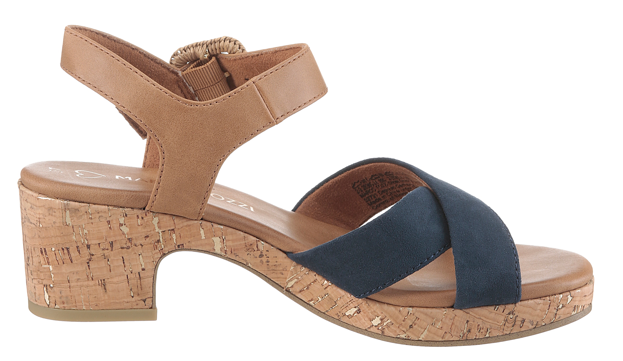 MARCO TOZZI Sandalette, Blockabsatz, Plateau, Sommerschuh, Sandale mit Feel Me-Ausstattung