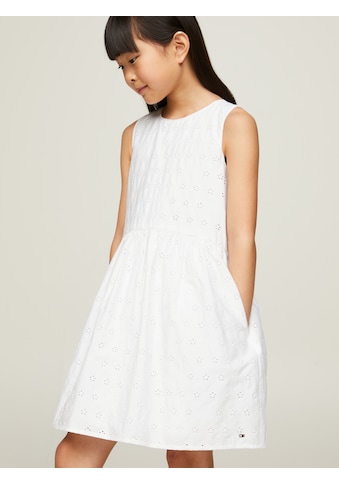 Minikleid »BRODERIE ANGLAISE MONOGRAM DRESS«, Kinder bis 16 Jahre