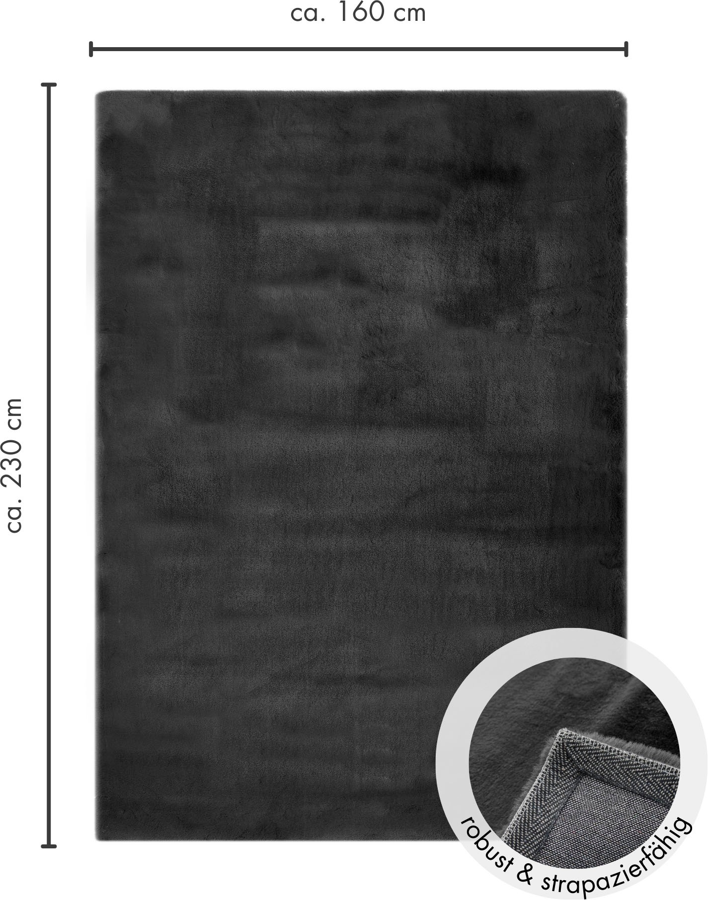 LUXOR living Fellteppich »Novara«, rechteckig, 30 mm Höhe, Kunstfell, Kaninchenfell-Haptik, besonders weicher Hochflor