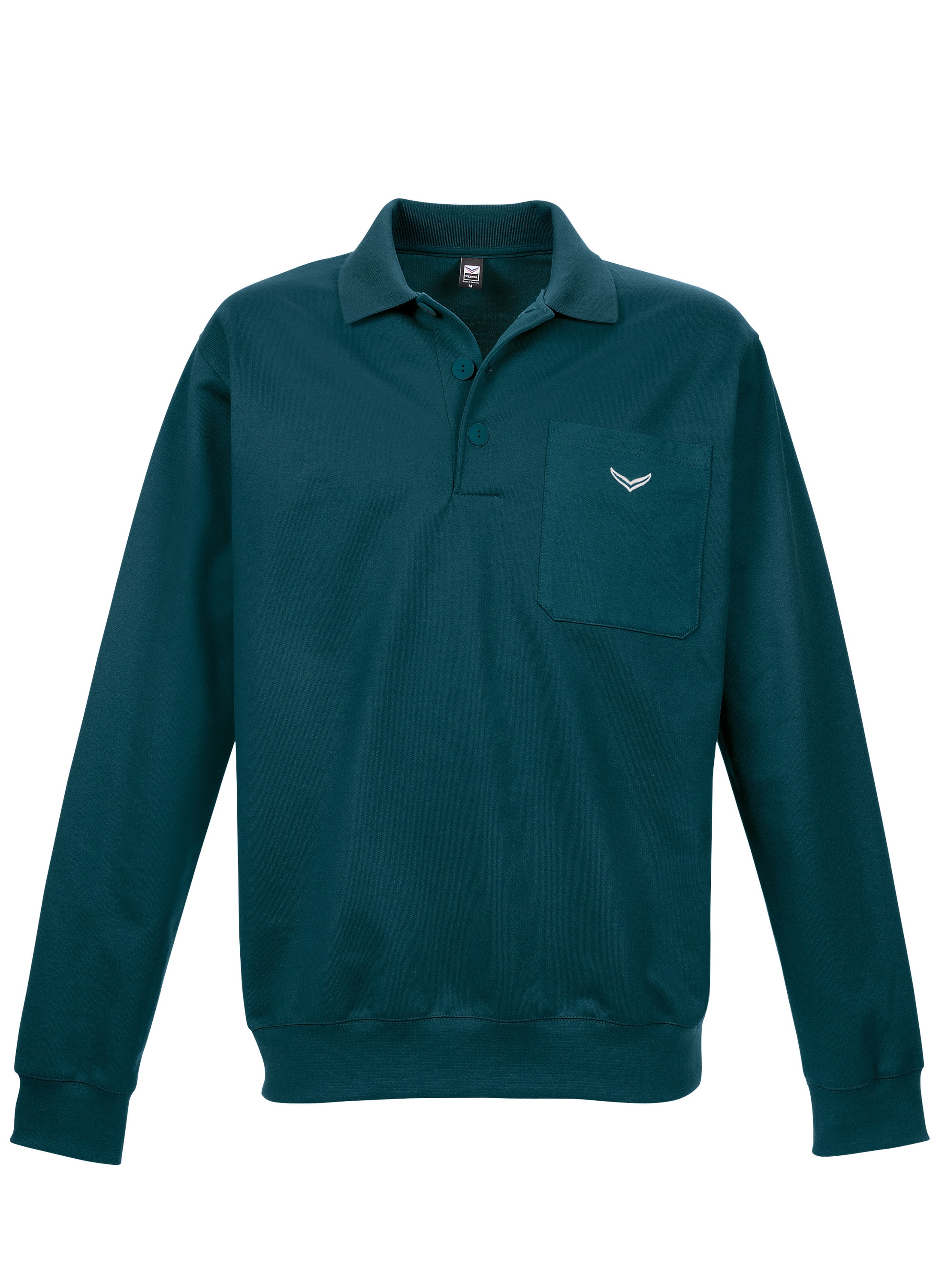 Sweatshirt »TRIGEMA Langarm Polo aus Sweat-Qualität«