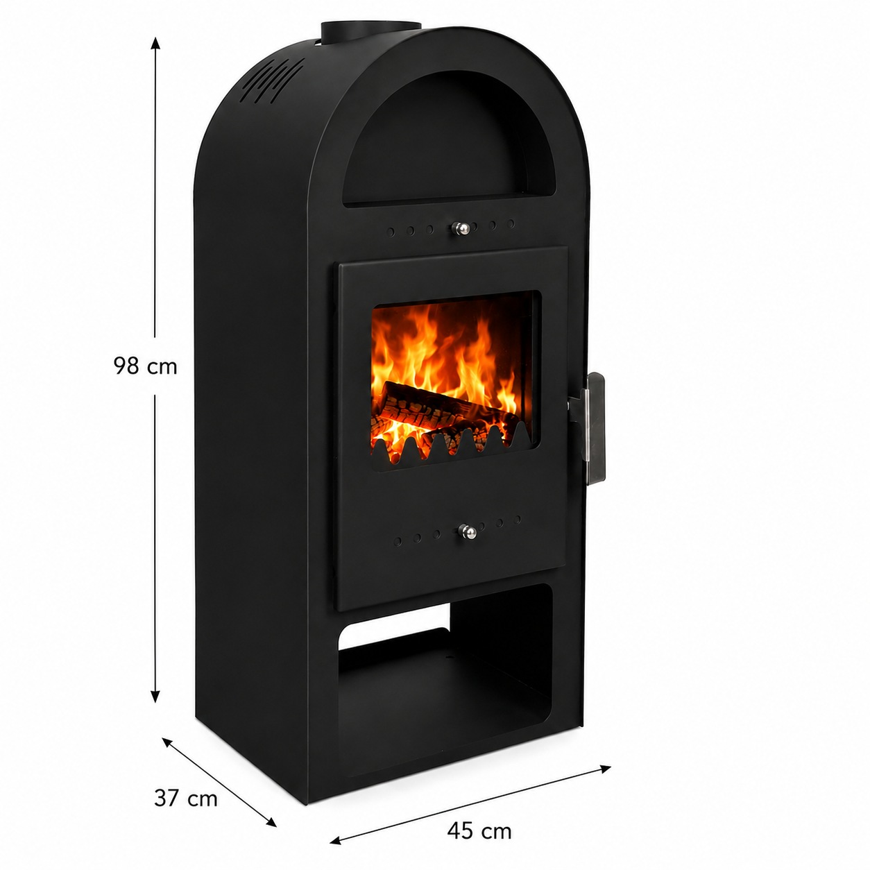 Hanseatic Kaminofen »"Santos", Exklusiv, Lieferung bis ins Wohnzimmer« mit Holz- und Warmhaltefach, nur 65 Kg leicht