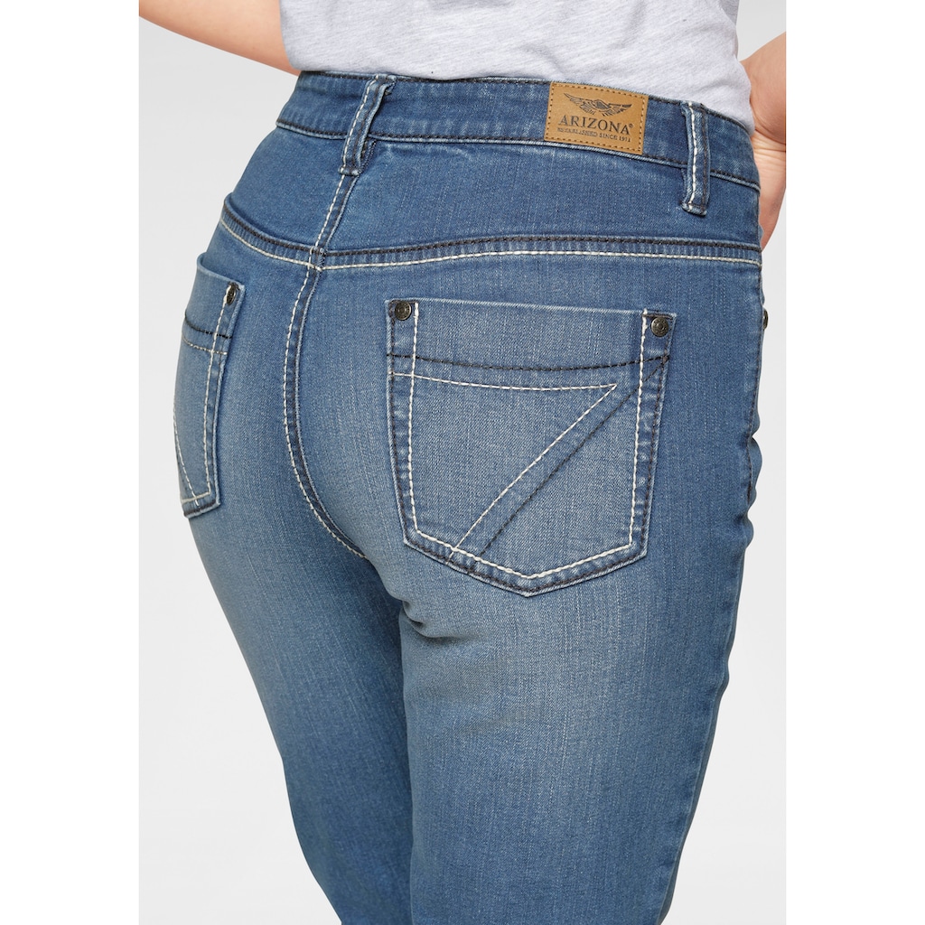 Arizona Gerade Jeans »Comfort-Fit«, High Waist mit Kontrastnähten