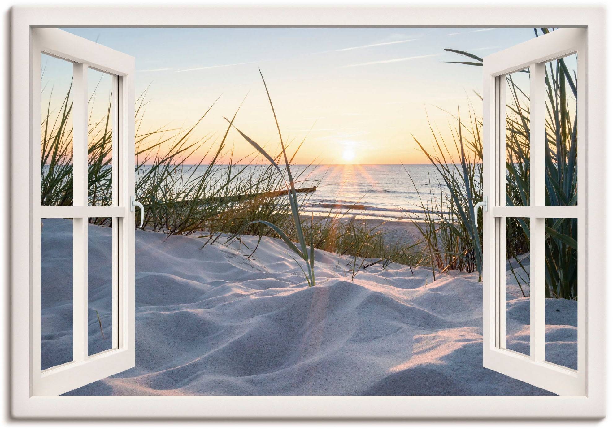 Artland Wandbild »Ostseestrand Bilder, | St.), als Alubild, BAUR Fenster«, oder in Meer Wandaufkleber (1 kaufen Größen durchs Poster Leinwandbild, versch