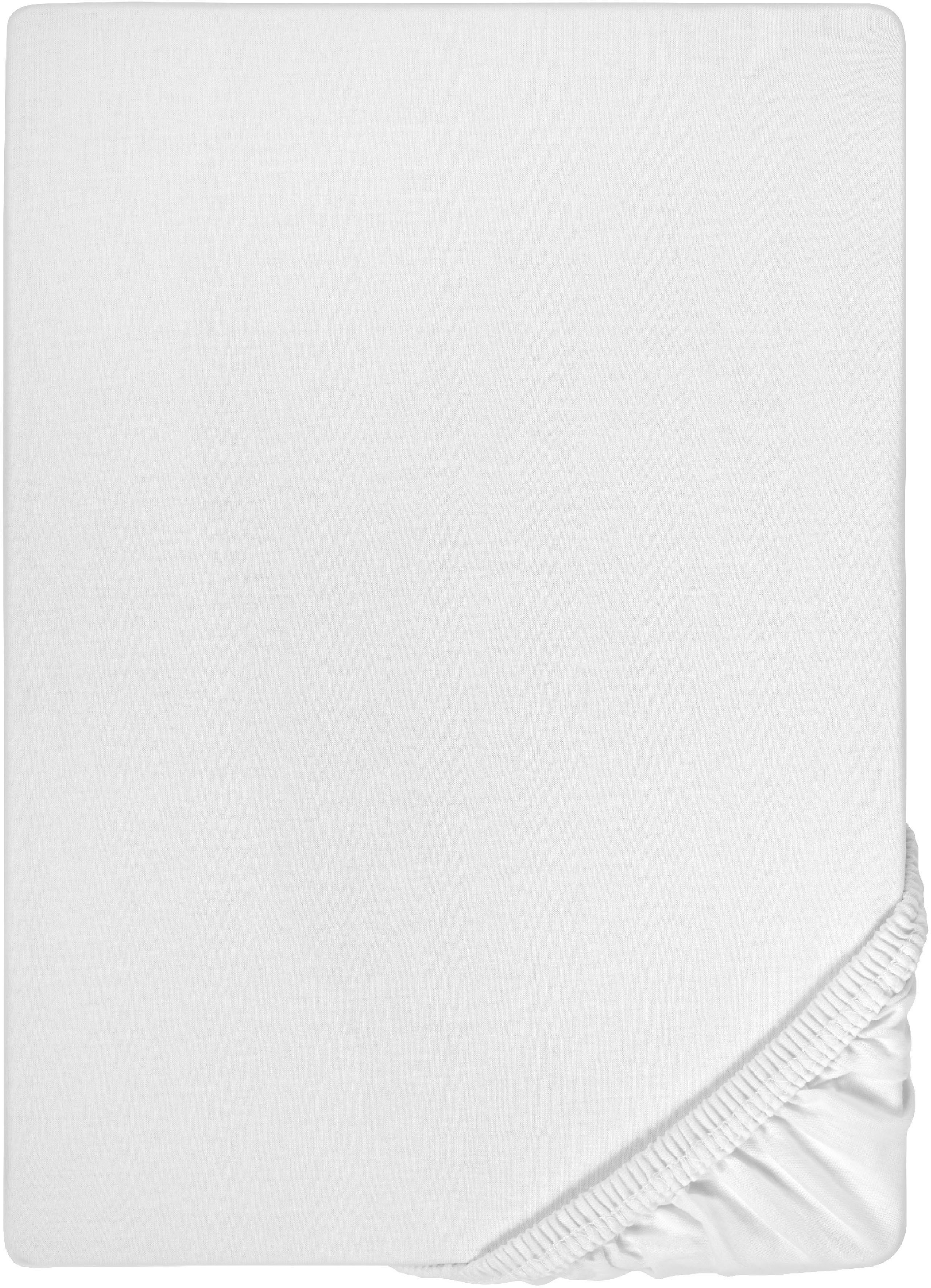 Biberna Spannbettlaken "0077866 Deluxe Jersey-Elastic Spannbetttuch 97% Baumwolle" Jersey mit Elasthan, Rundumgummi, bügelfrei, ab Größe 90 x 190 cm i
