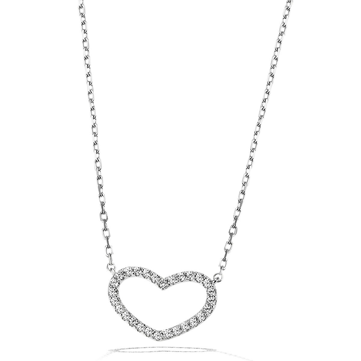 goldmaid Collier 925/- Silber Herz mit weißen Zirkonia