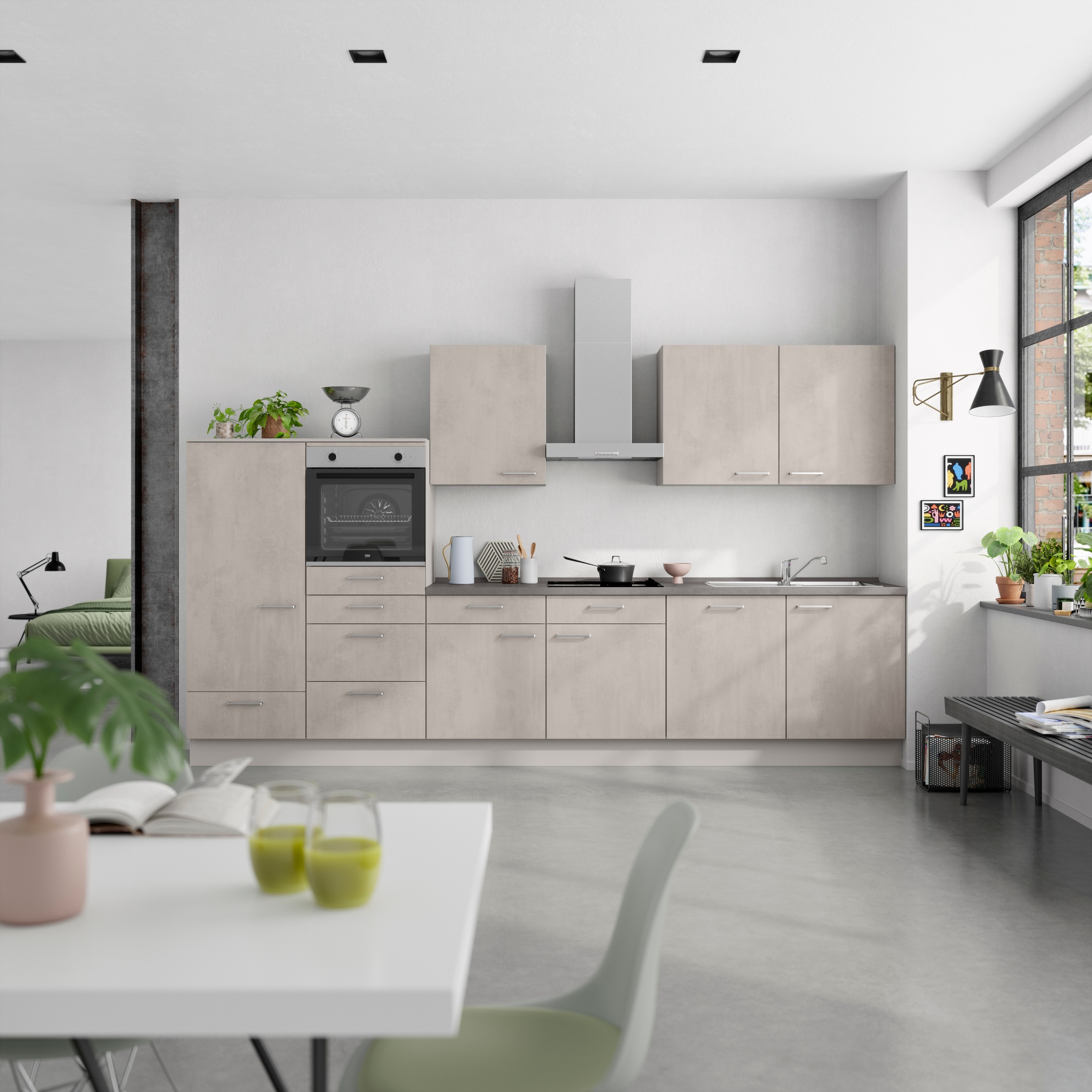 nobilia Küchenzeile ""Riva I"" vormontiert, Ausrichtung wählbar, Breite 360 günstig online kaufen