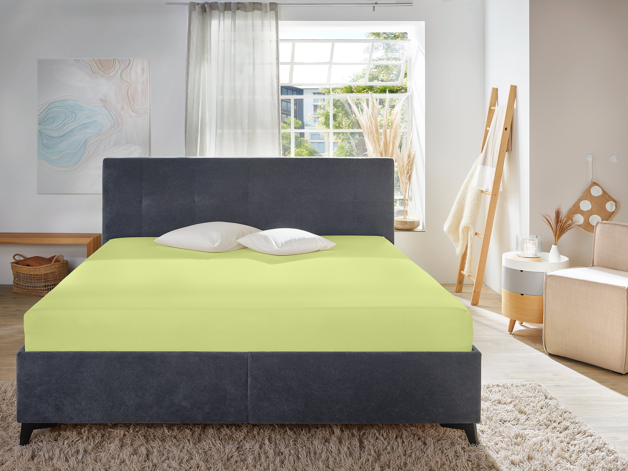 Primera Spannbettlaken "Mako-Feinjersey Spannbetttuch" Geeignet für Standardmatratzen bis 22 cm, 100% Baumwolle