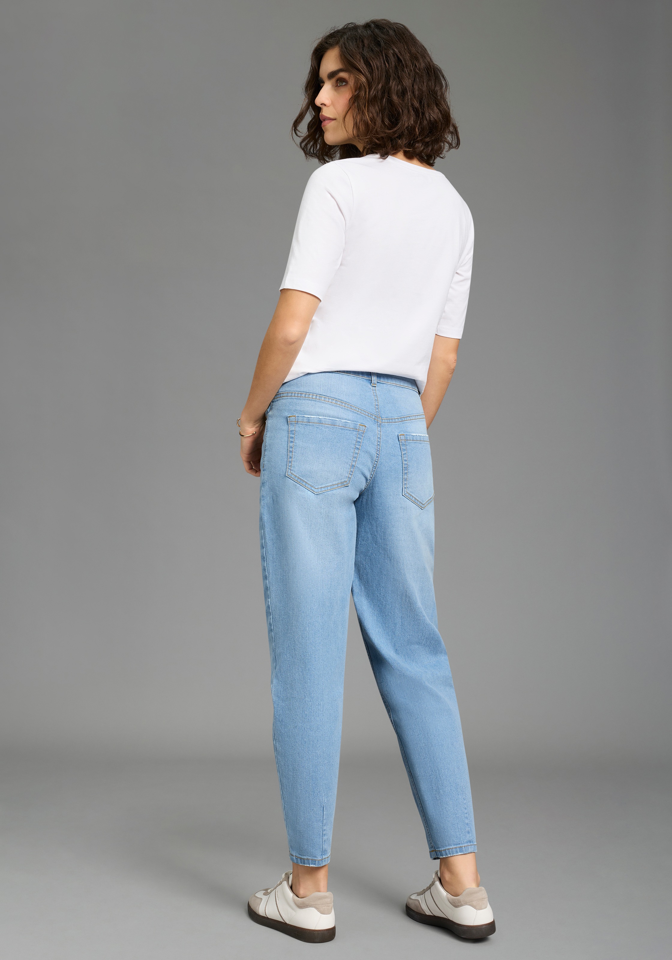 Arizona Comfort-fit-Jeans weite Beinform mit schmalem Abschluss, knöchellan günstig online kaufen