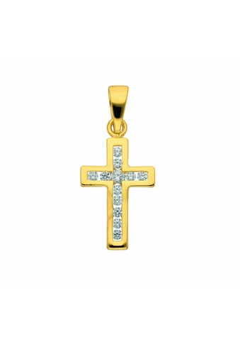 Adelia´s Kette mit Anhänger »375 Gold Kreuz Anhänger mit Zirkonia - Set mit Halskette« kaufen
