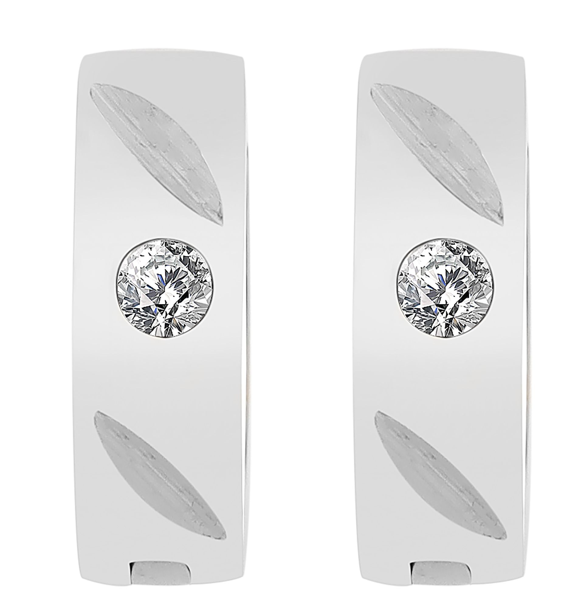 Adelia´s Klappcreolen »Damen Ohrringe – Klappcreole aus Edelstahl mit Strass Steinchen« Zum Verschenken – ideal zum einen besonderen Tag