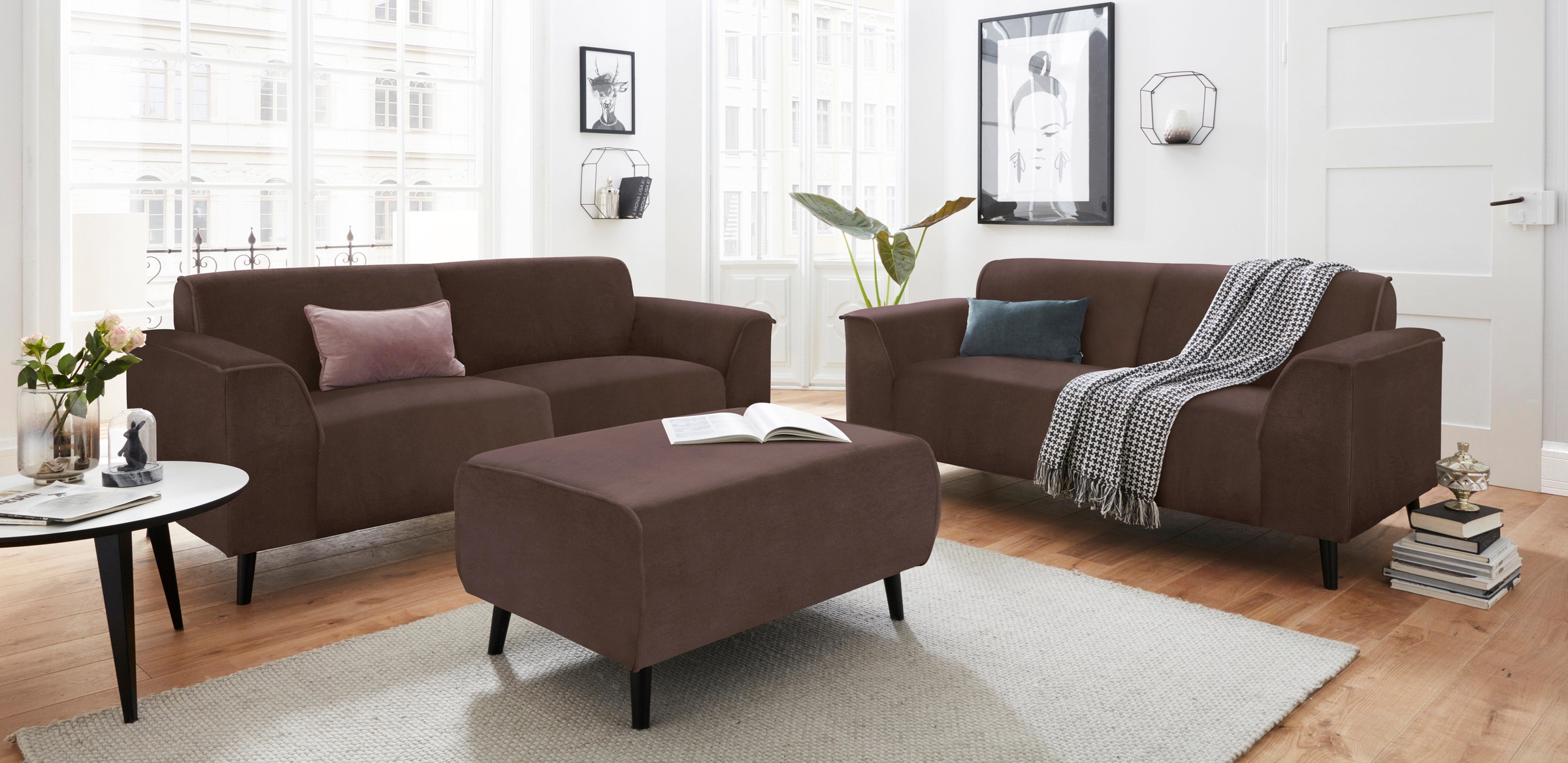 DOMO collection 2,5-Sitzer »Amora inklusive komfortablen Federkern für mehr Sitzkomfort«, zeitlos und bequem