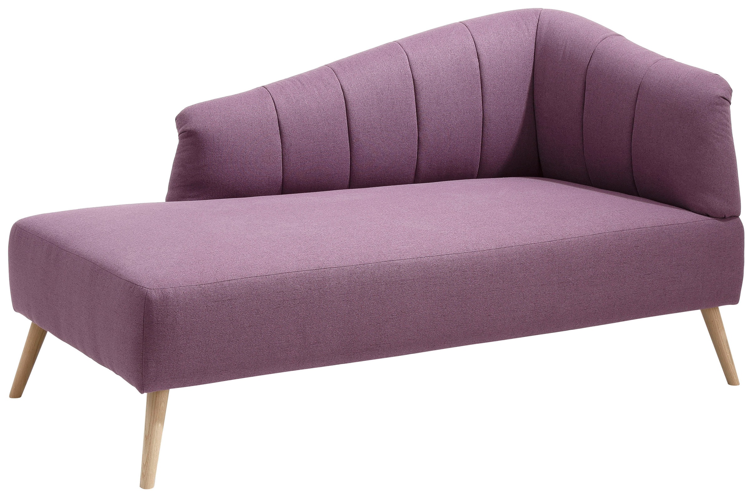OTTO home Recamiere "Lucy, Chaiselonge mit Massivholzfüßen und Steppung," A günstig online kaufen