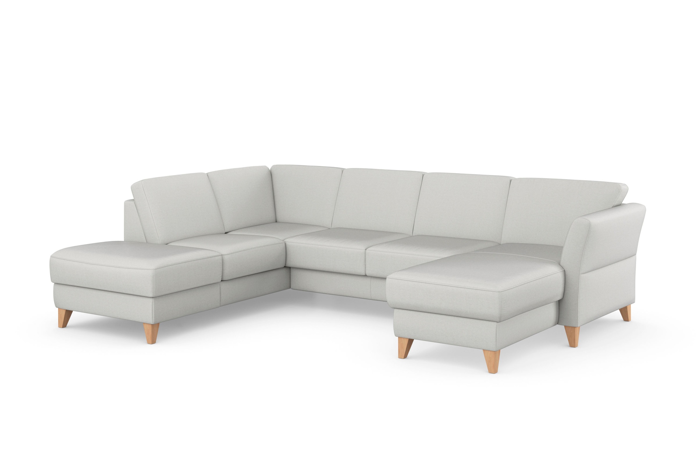 sit&more Wohnlandschaft »Visby U-Form«, wahlweise mit Bettfunktion und Stauraum, frei im Raum stellbar