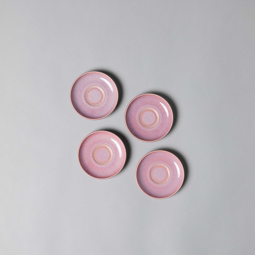 like. by Villeroy & Boch Tasse »Espressotassen mit Untertassen Perlemor Coral 60 ml 6er Set rosa«