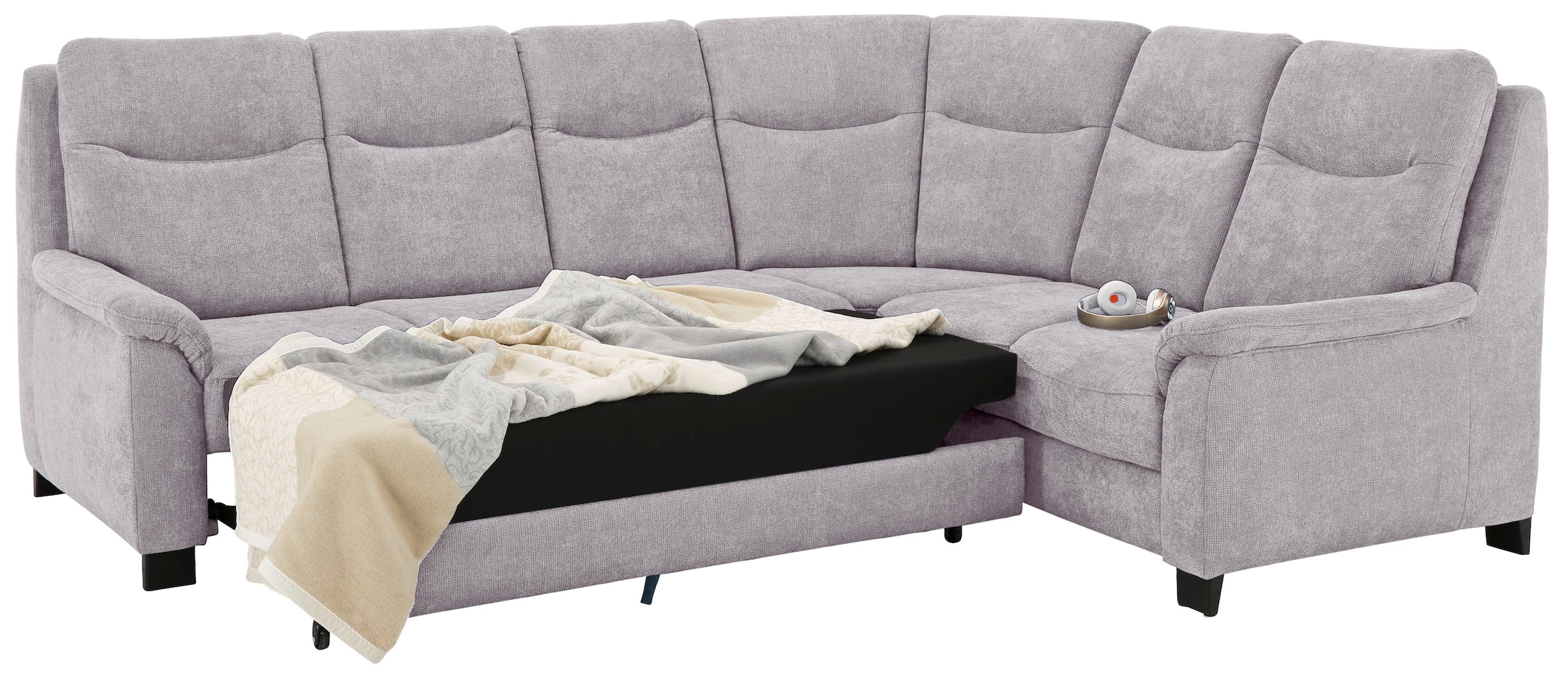 Home affaire Ecksofa »Boccaccio L-Form«, mit Federkern, incl. Kopfteilverstellung, wahlweise Bettfunktion
