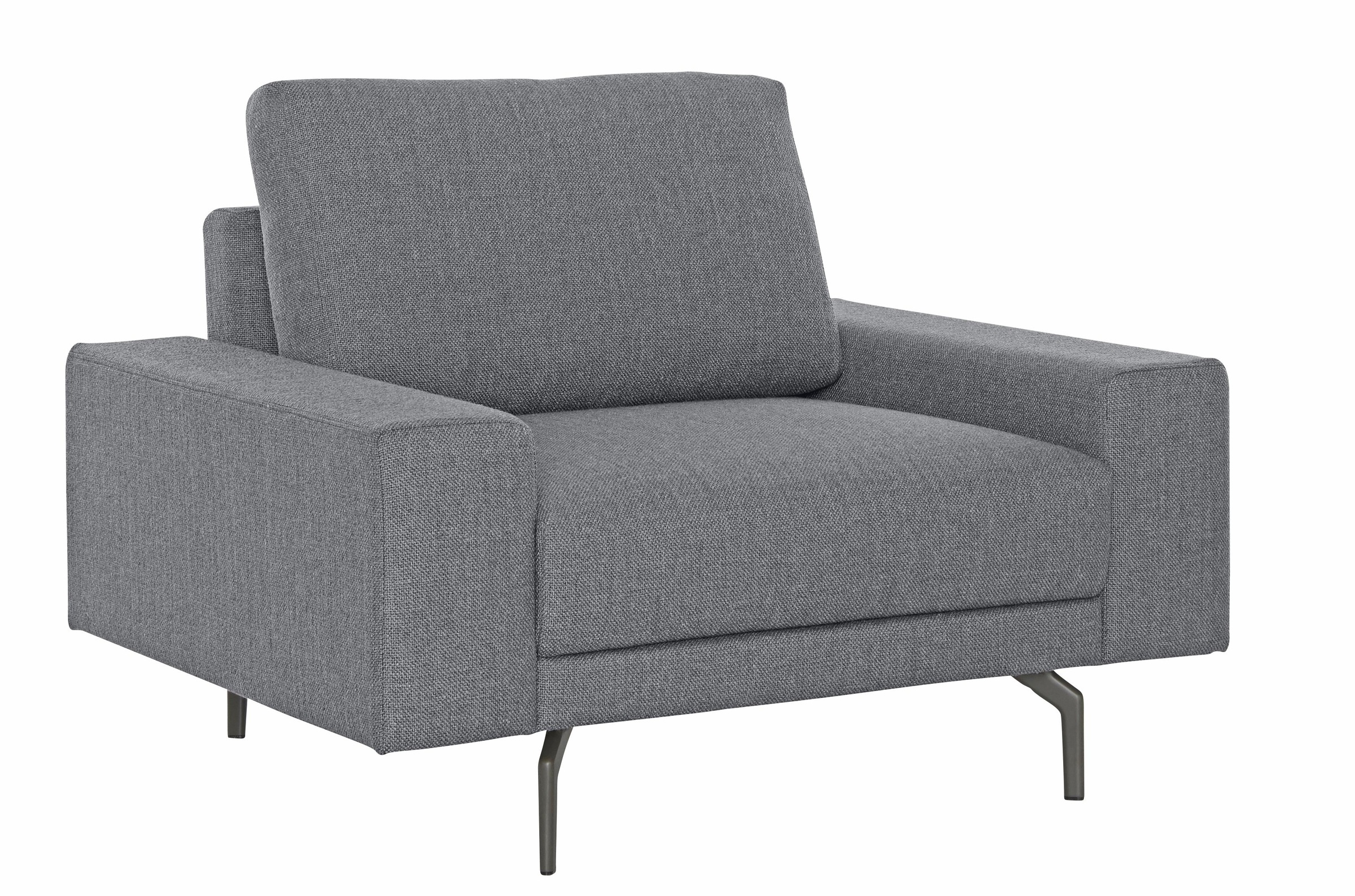 hülsta sofa Sessel »hs.450«, Armlehne breit niedrig, Alugussfüße in  umbragrau, Breite 120 cm | BAUR