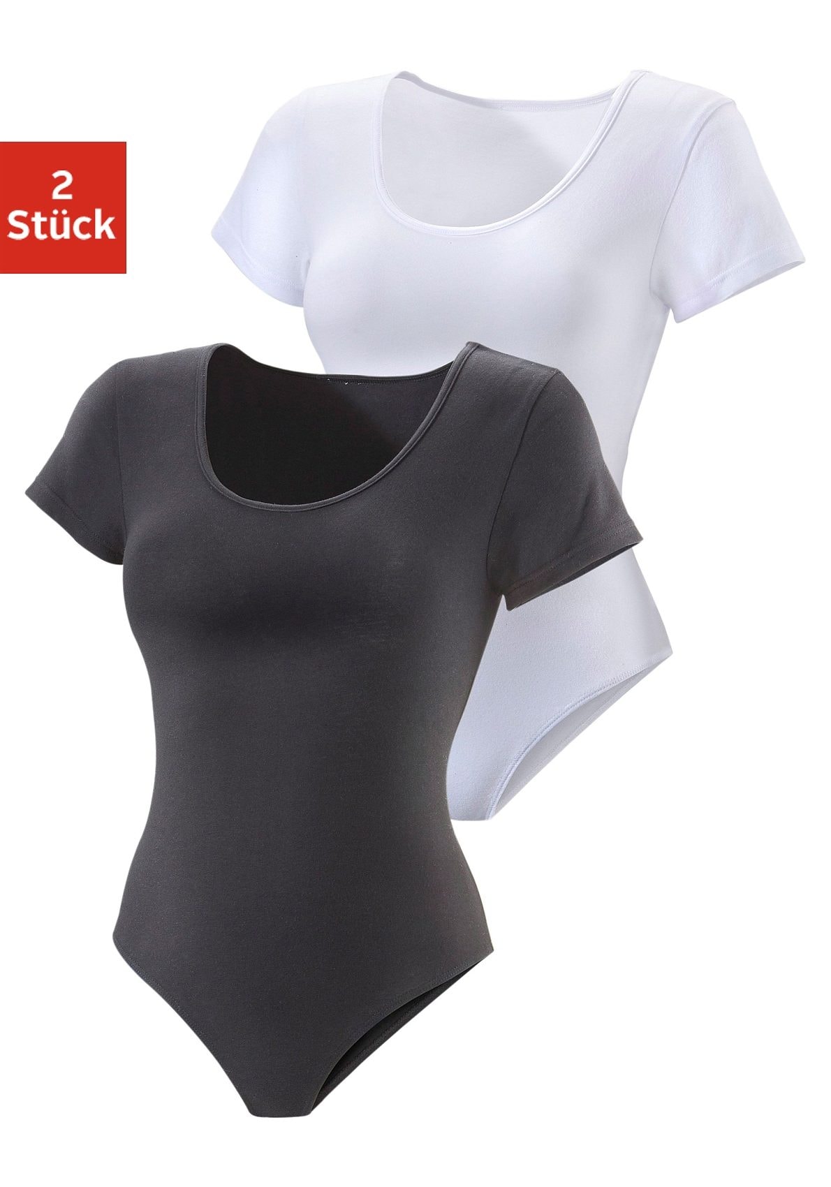 Vivance T-Shirt-Body, aus elastischer Baumwoll-Qualität