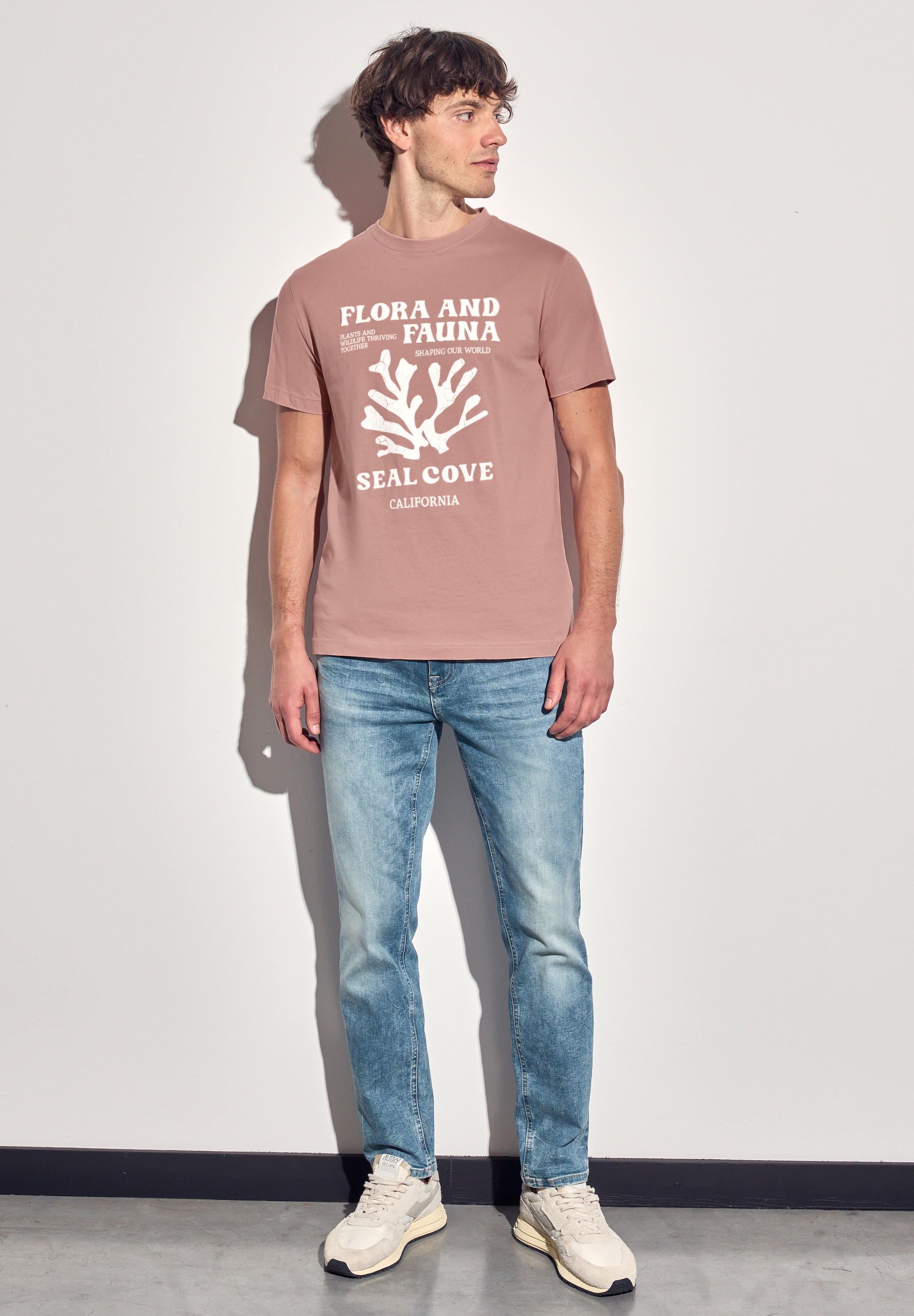 STREET ONE MEN T-Shirt, mit Rundhalsausschnitt