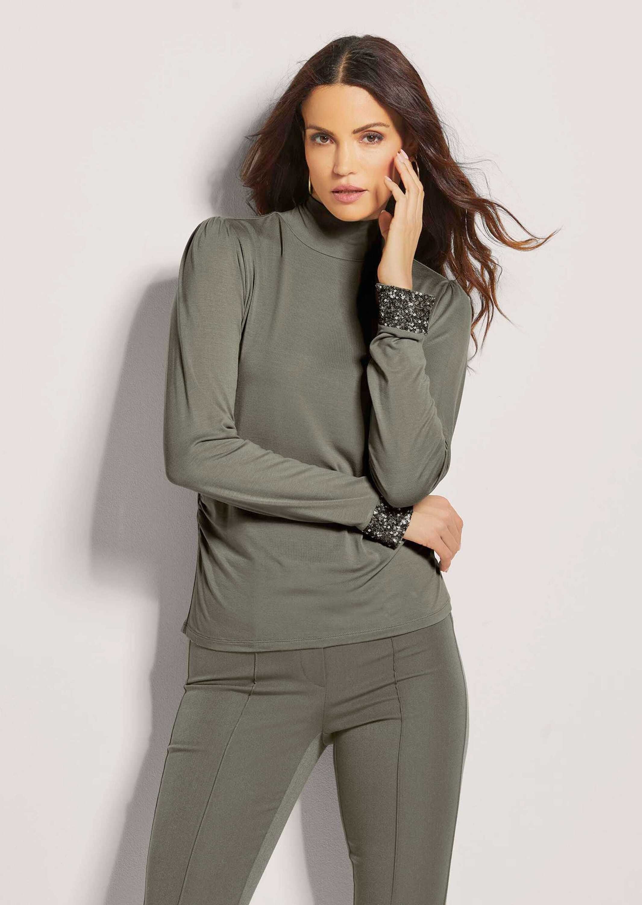 MADELEINE Langarmshirt "Shirt Elegantes Langarmshirt mit Stehkragen" Shirt günstig online kaufen