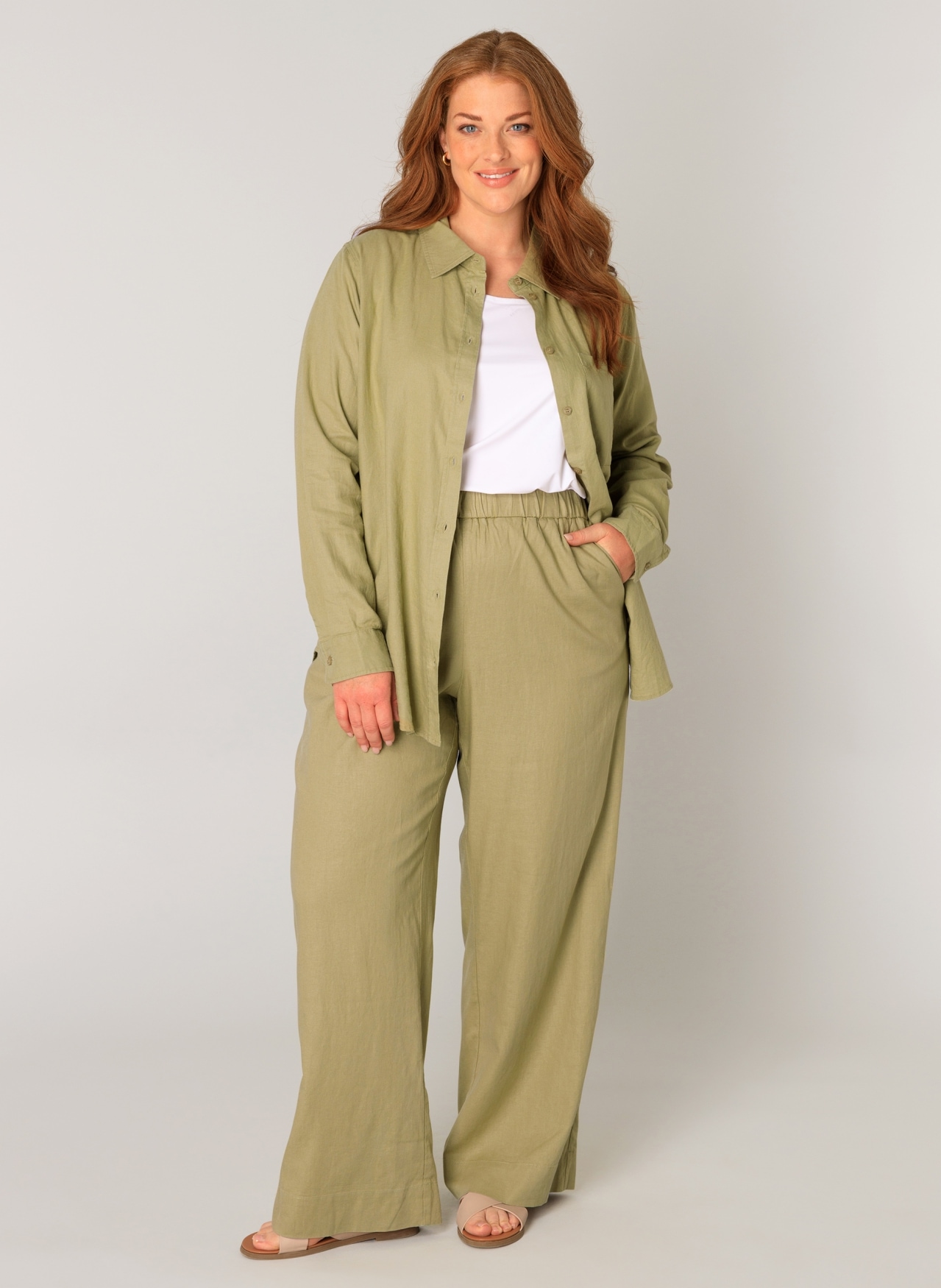Base Level Curvy Leinenhose »Yula«