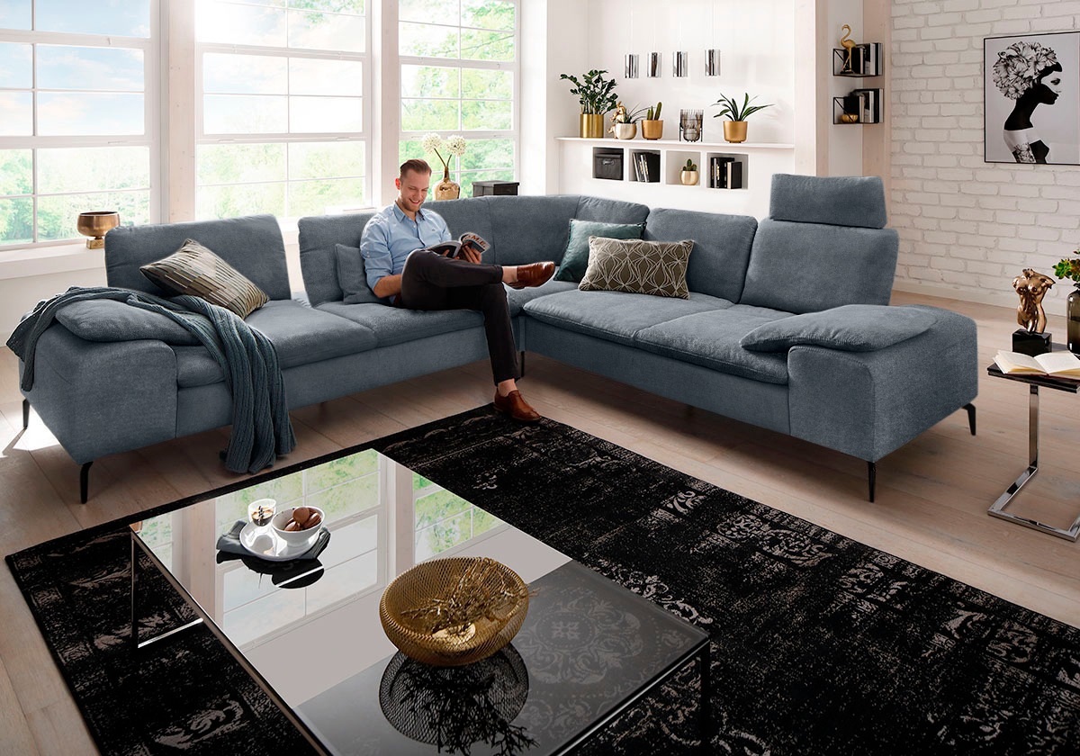 W.SCHILLIG Ecksofa »valentinoo, Designsofa, elegant und bequem, L-Form«, (Set), mit Sitztiefenverstellung, Breite 318 cm