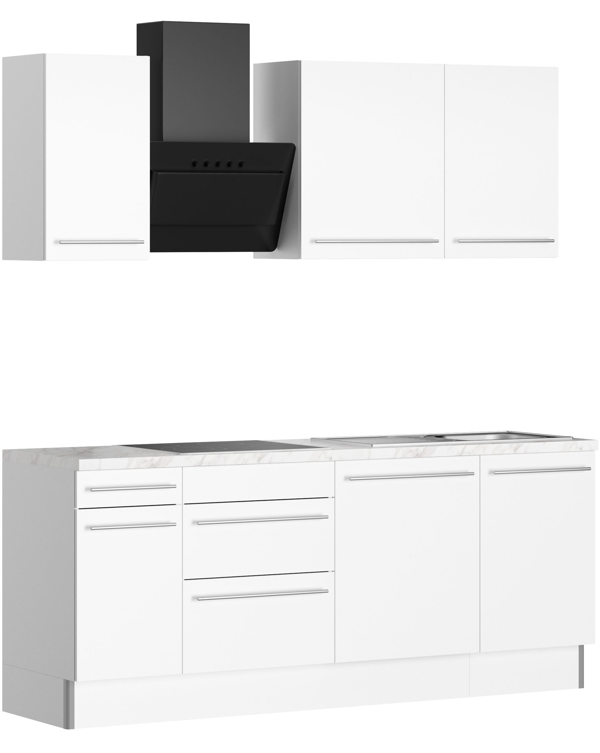 KOCHSTATION Küche "KS-Bern2", Breite 210 cm, wahlweise mit E-Geräten, für a günstig online kaufen