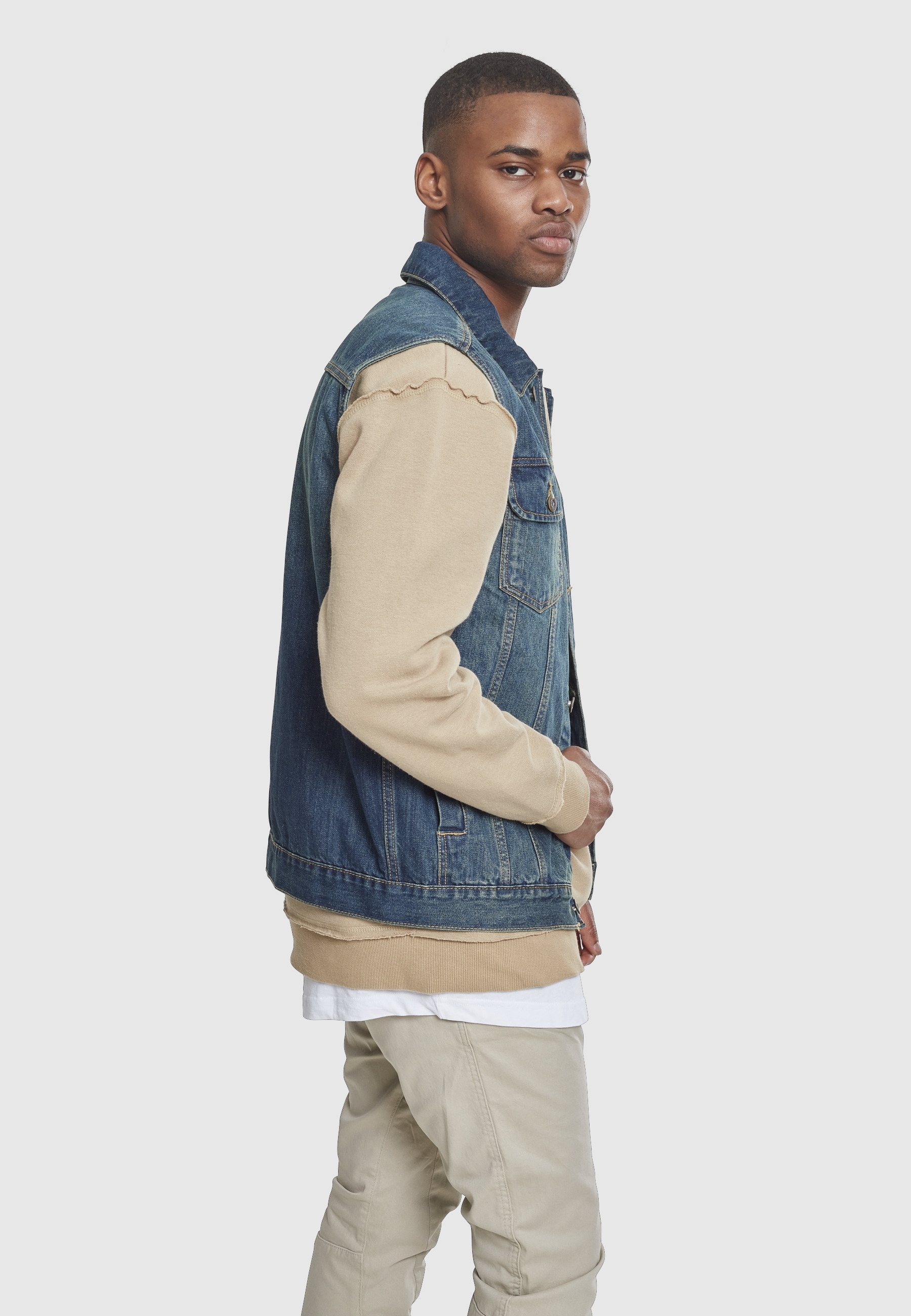 URBAN CLASSICS Jerseyweste »Urban Classics Herren Denim Vest« 1 Stk.