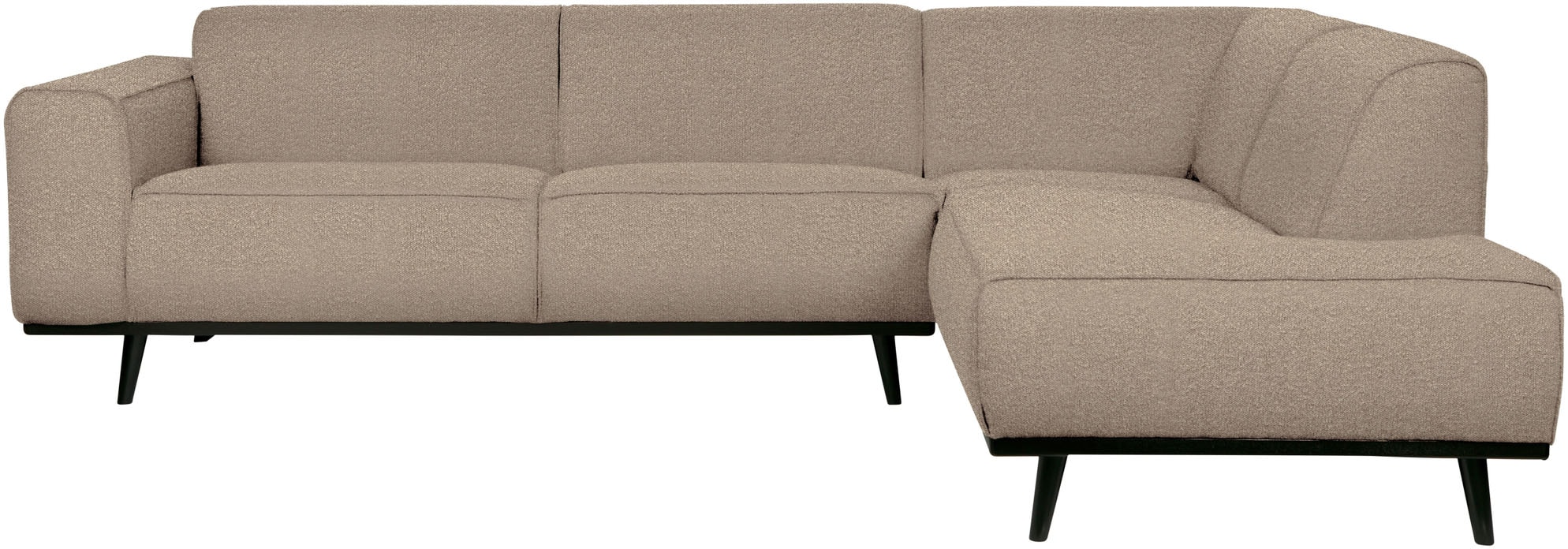 WOOOD Ecksofa "Statement, Sofa auf Birke-Gestell, mit Bonell- und Wellenfederung" frei im Raum stellbar, H 77 x B 274 x T 210 cm