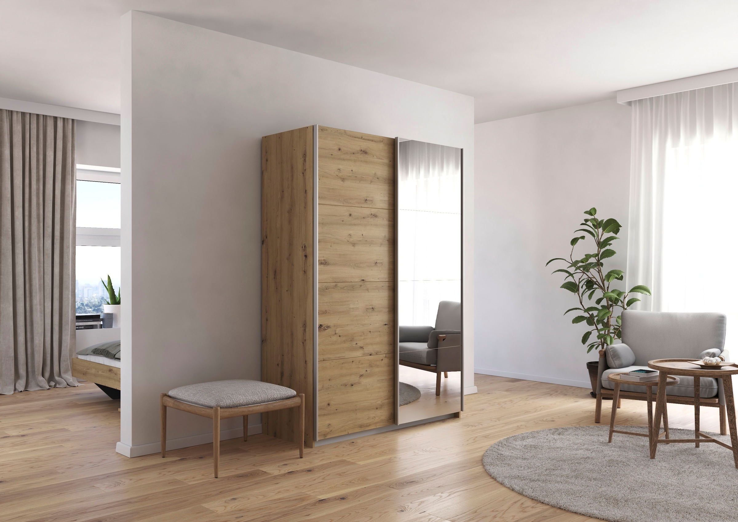 rauch Schwebetürenschrank »Kleiderschrank Schrank Kinderzimmer Topseller OTTOs CHOICE SUBITO« Dekor- & Spiegelelemente B 136 & 181 - Höhe 197 cm - MADE IN GERMANY