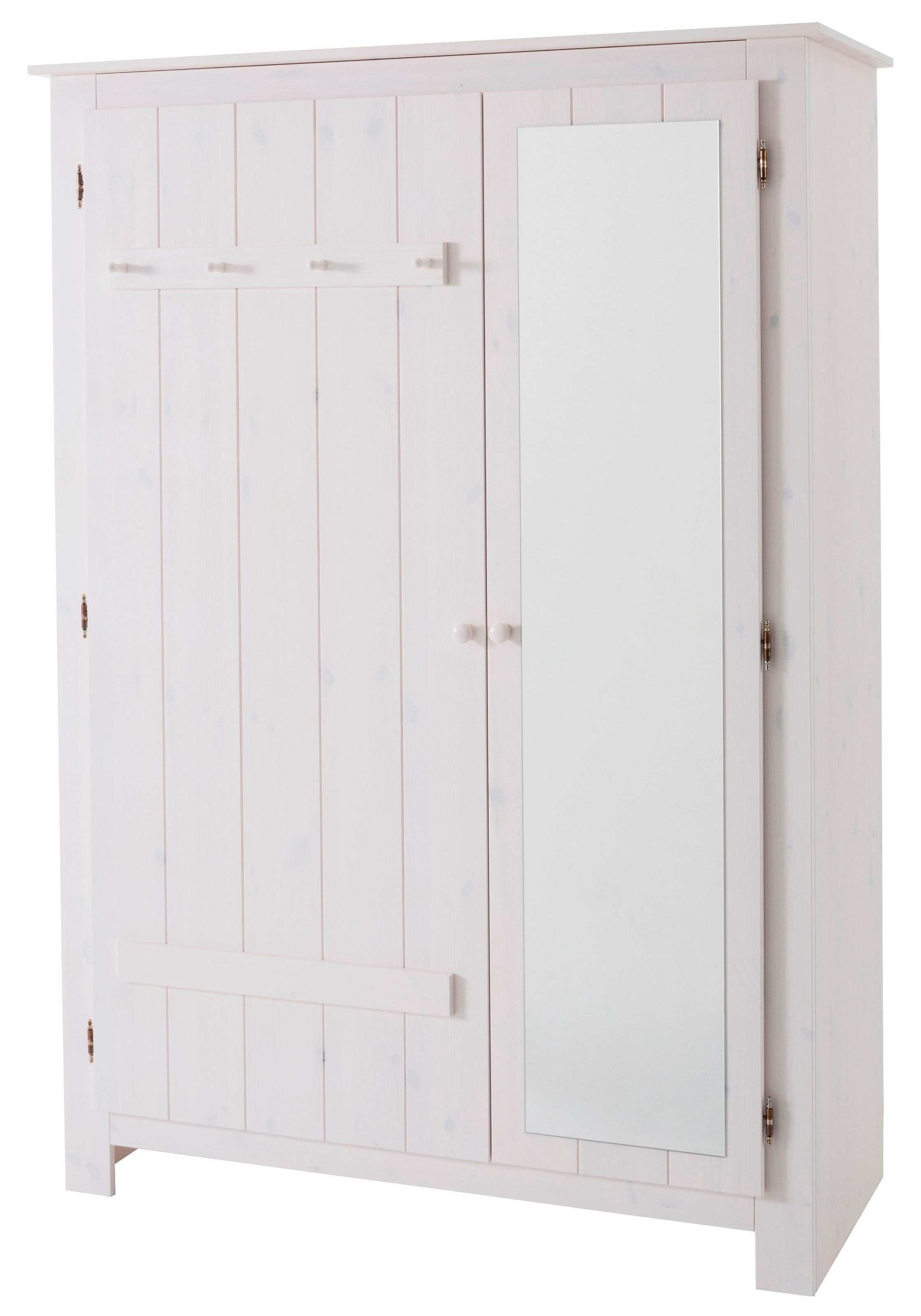 OTTO home Garderobenschrank "Bertram" aus schönem massivem Kiefernholz, mit einer Spiegeltür, Höhe 170 cm