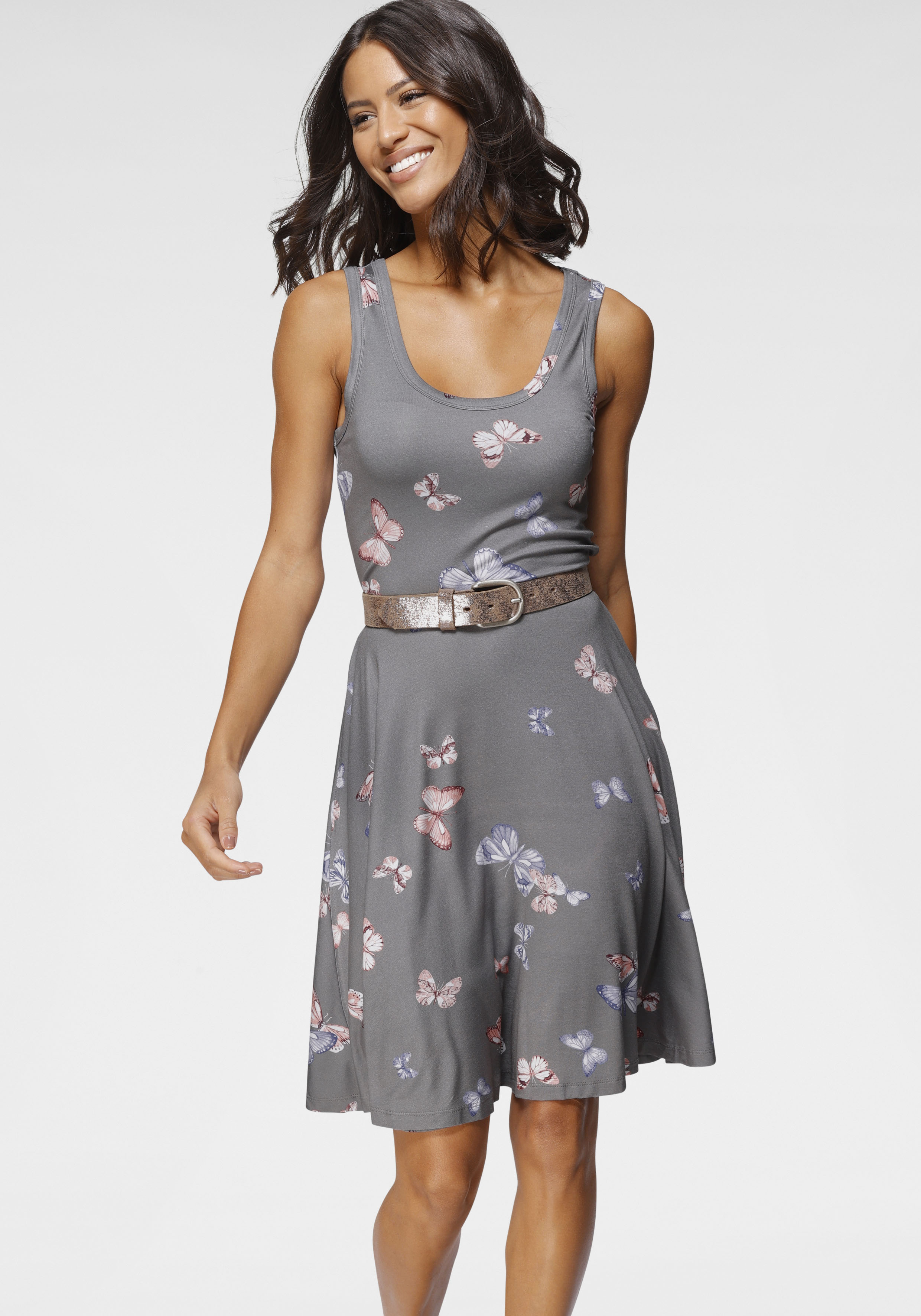 Laura Scott 1100000002199 figurbetonte Passform, femininer Stil, aus Viskosemischung