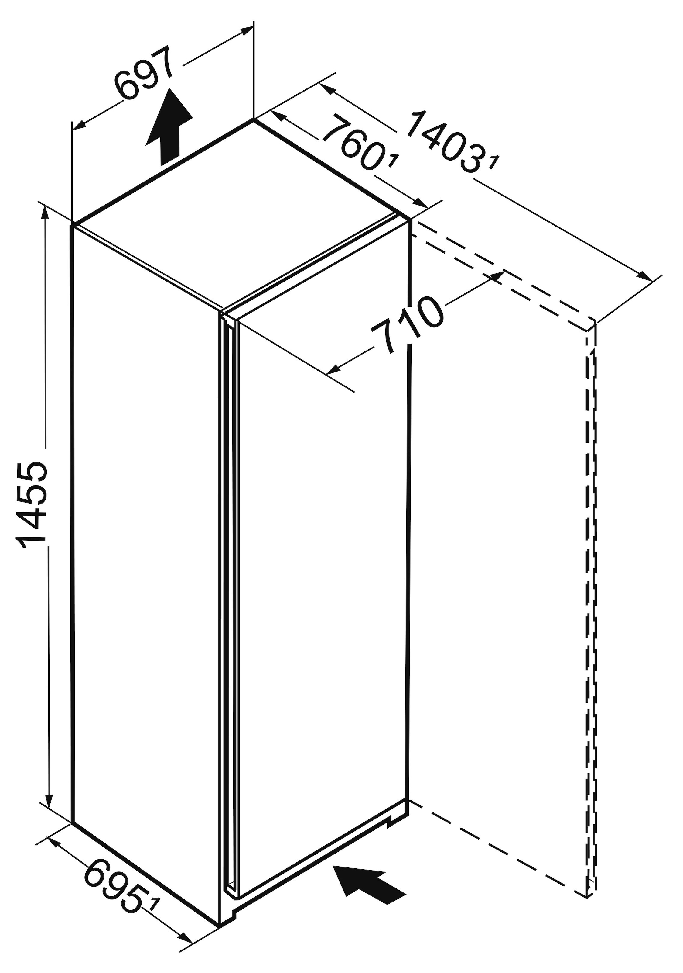 Liebherr Gefrierschrank »FNa 6635_997208551«, 145,5 cm hoch, 69,7 cm breit