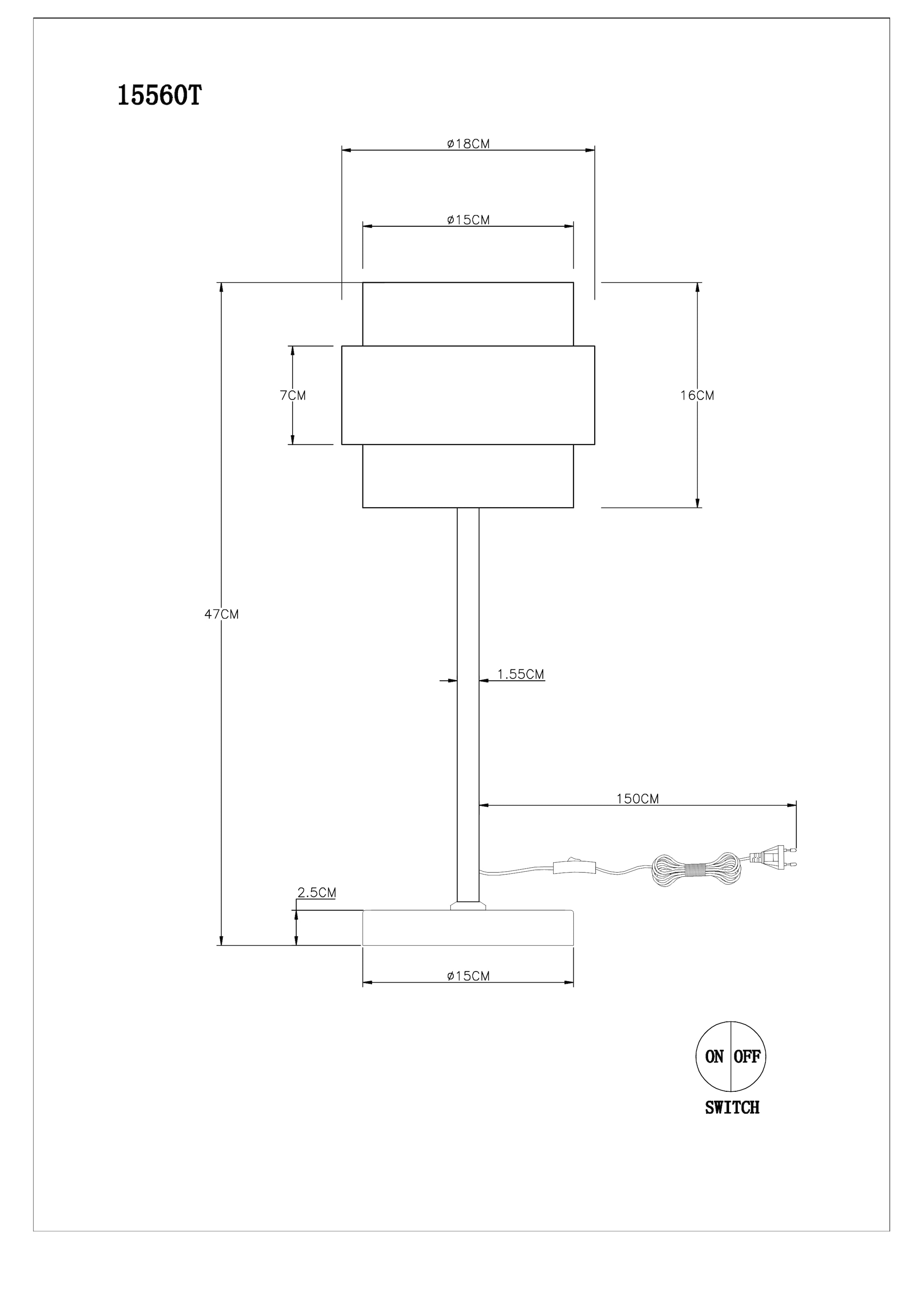 GLOBO LIGHTING Tischleuchte »MILLEY«, Leuchtmittel E27 | ohne Leuchtmittel, Tischlampe/Metall/Glas/Messingring/Schlafzimmer/Wohnzimmer