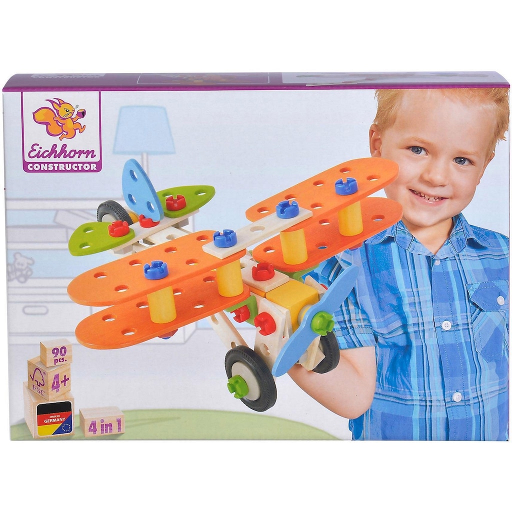 Eichhorn Konstruktionsspielsteine »Constructor Flugzeug«, (90 St.)