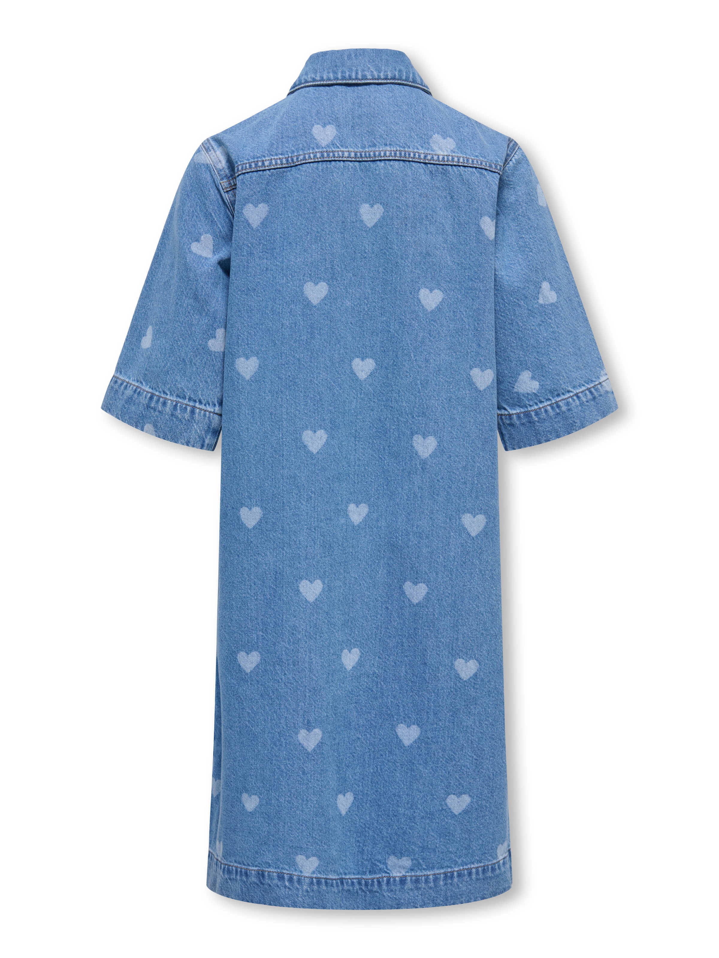 KIDS ONLY Jeanskleid »KOGLOVA SS HEART DNM DRESS« Brusttaschen
