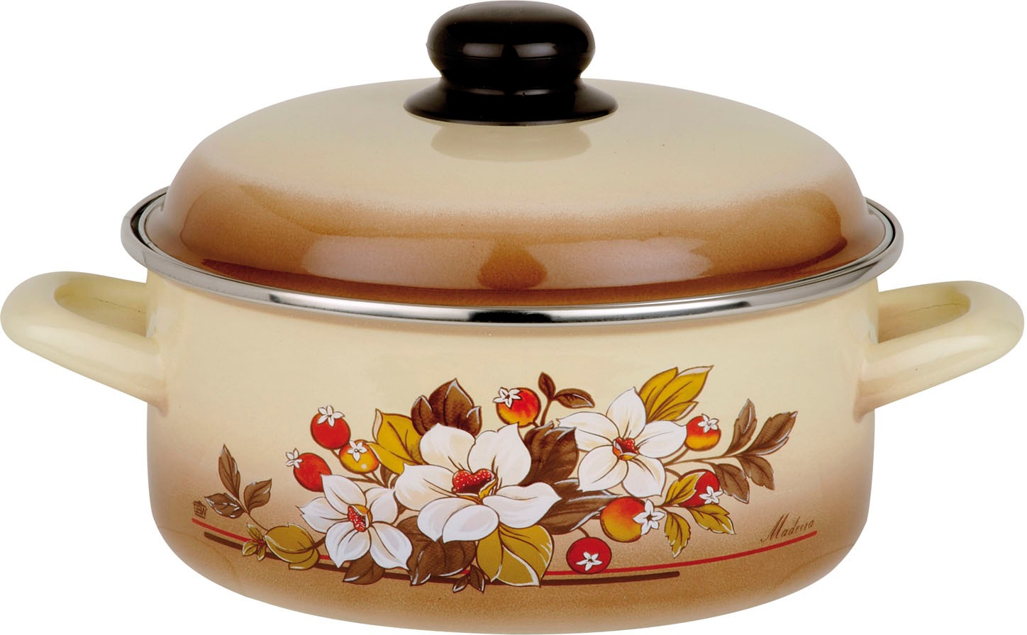 GSW Topf-Set "Madeira" Stahl-Emaille je 1 Kochtopf 16/20/24 cm, 1x Stielkas günstig online kaufen