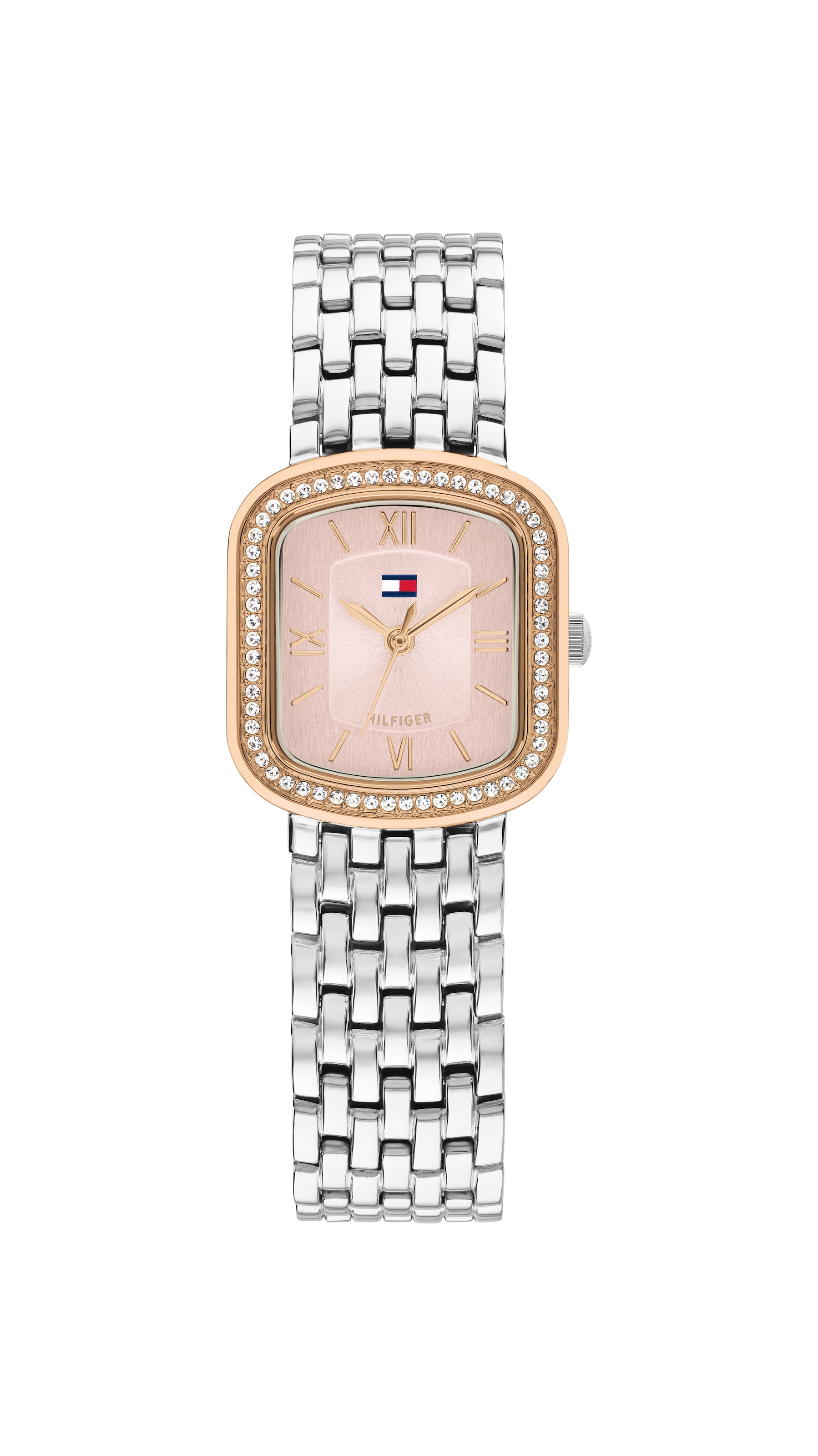 Tommy Hilfiger Quarzuhr »ABBY« Armbanduhr, Damenuhr, Edelstahlarmband, analog, Glaskristalle