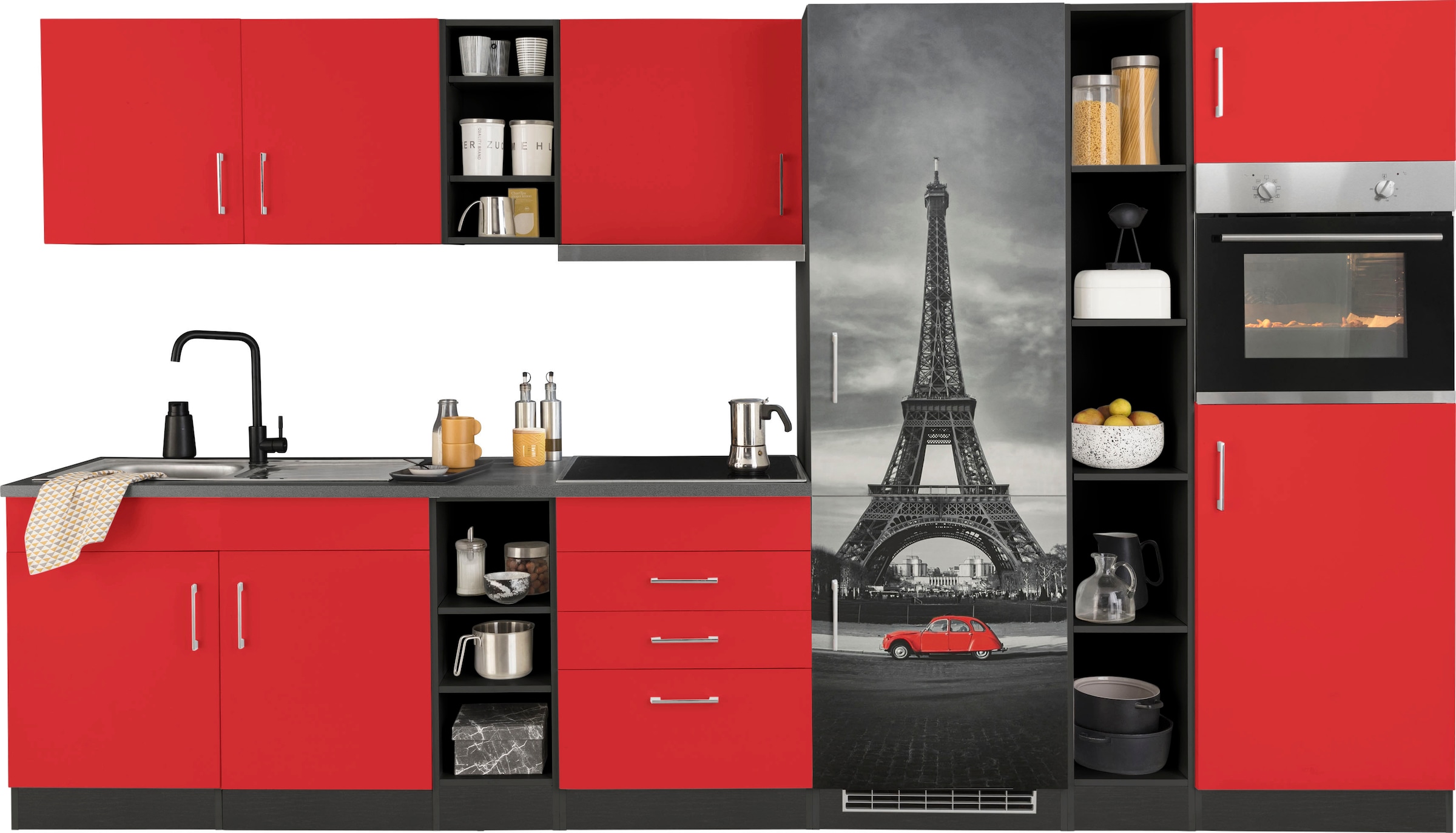 KOCHSTATION Küchenzeile "KS-Paris – Küchen mit einzigartigen Fotomotiven au günstig online kaufen