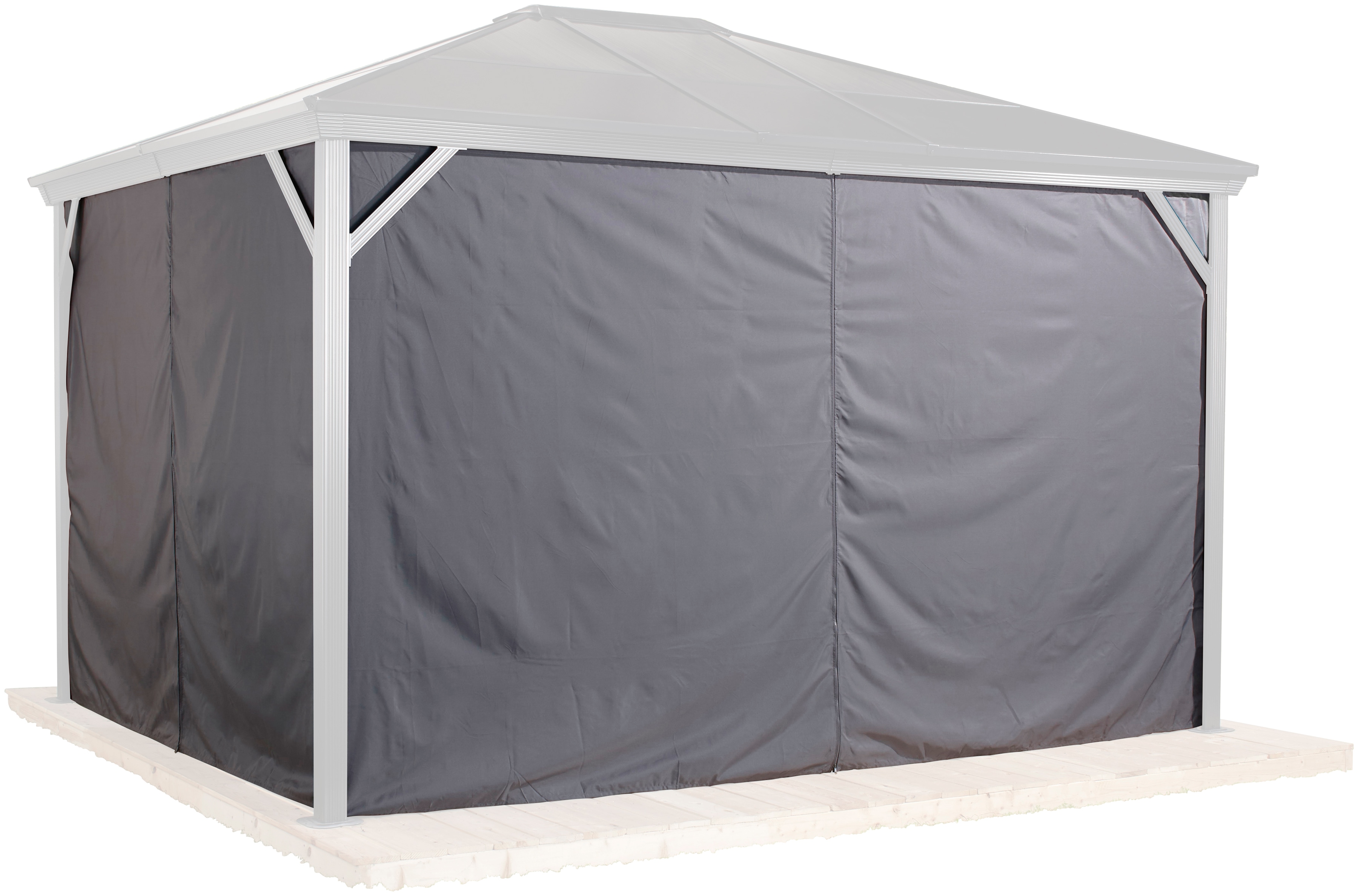 Pavillonseitenteil SOJAG, grau, Polyester, Pavillonseitenteile, "Verona 10x14"