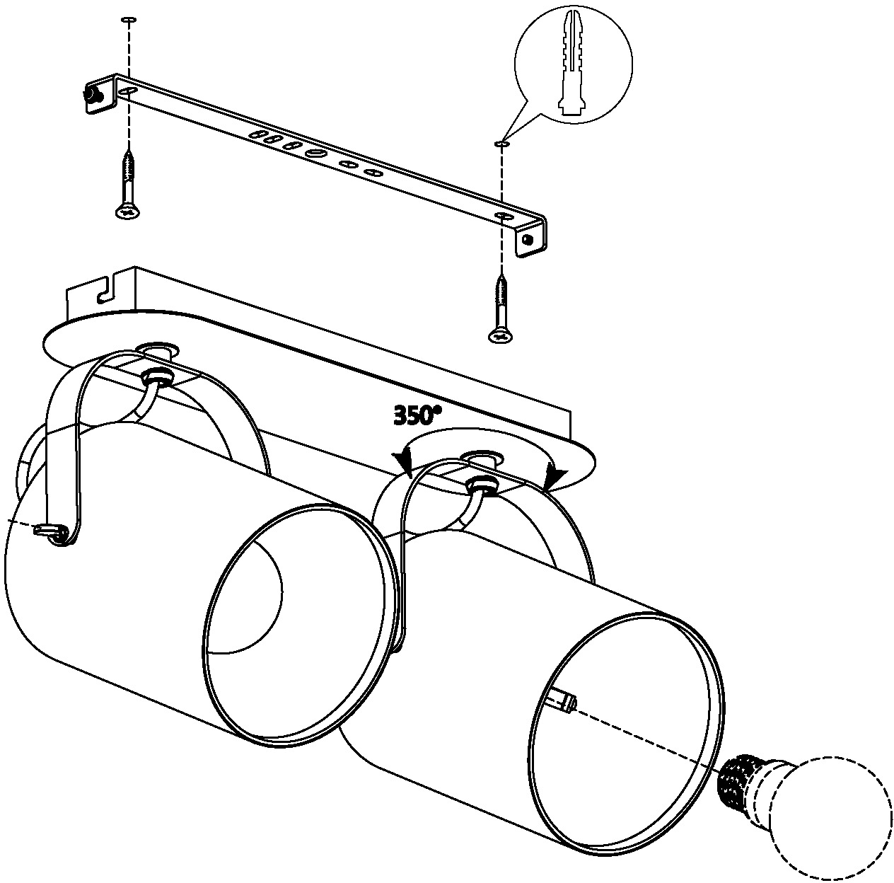 EGLO Deckenspot »VILLABATE« E27 Deckenlampe