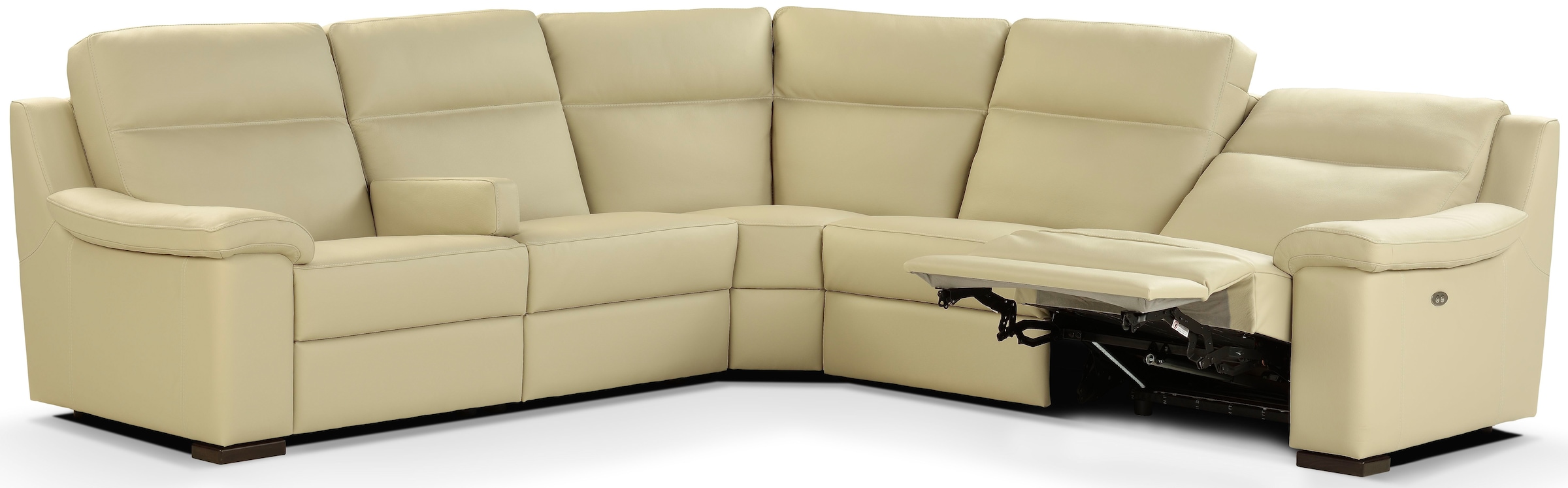 CALIA ITALIA Ecksofa »Andrea, L-Form«, mit elektrischer Relaxfunktion, in Leder, 253 cm Breite